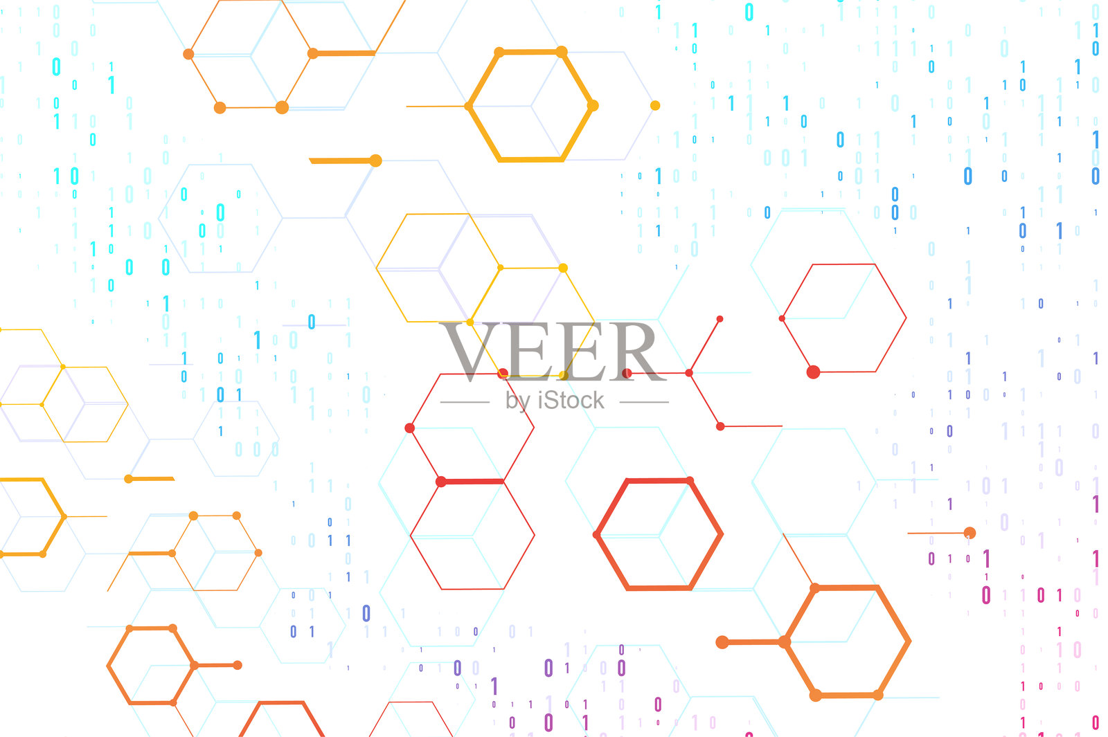 抽象空间多边形插图。插画图片素材