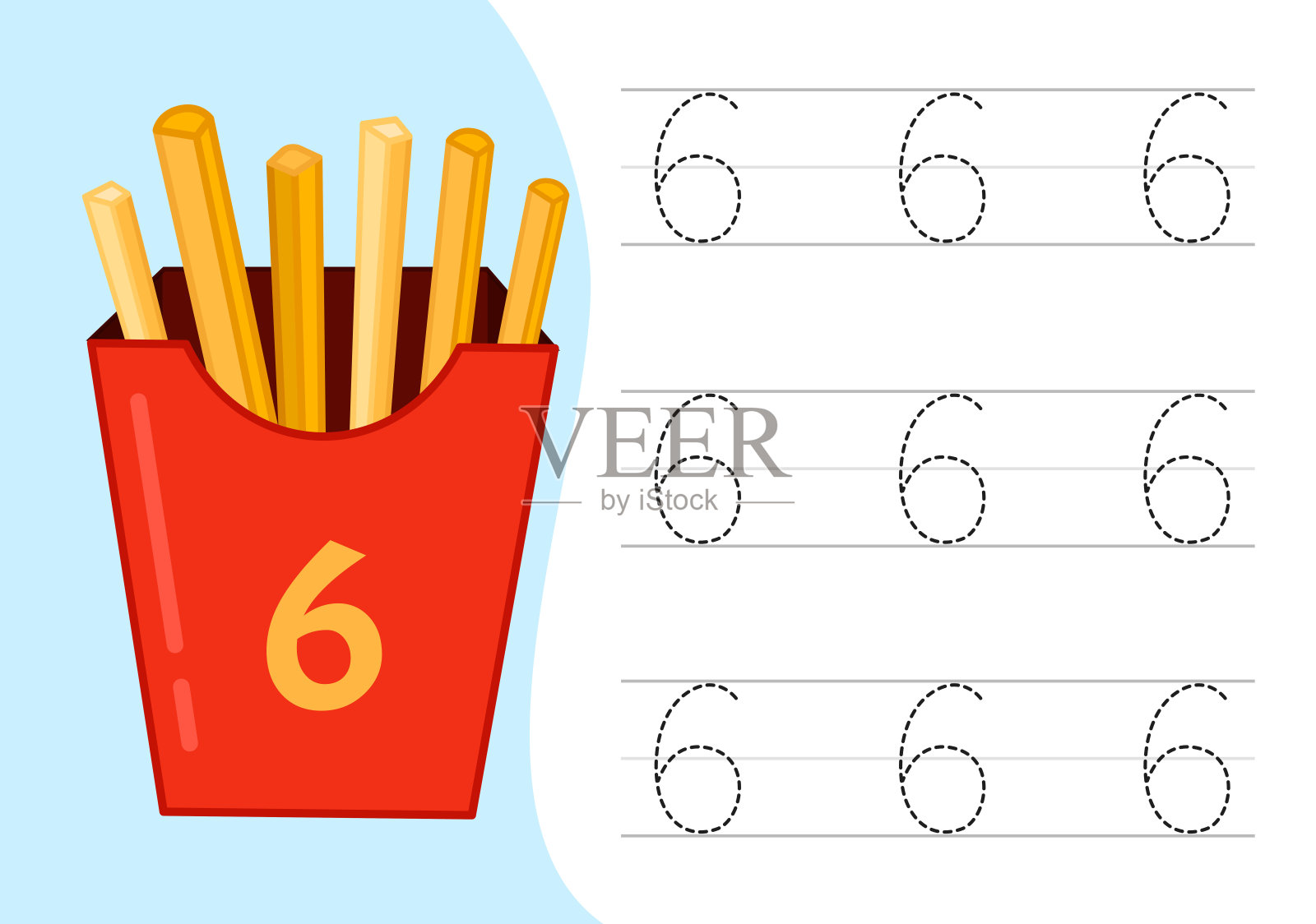 儿童学习材料。插画图片素材