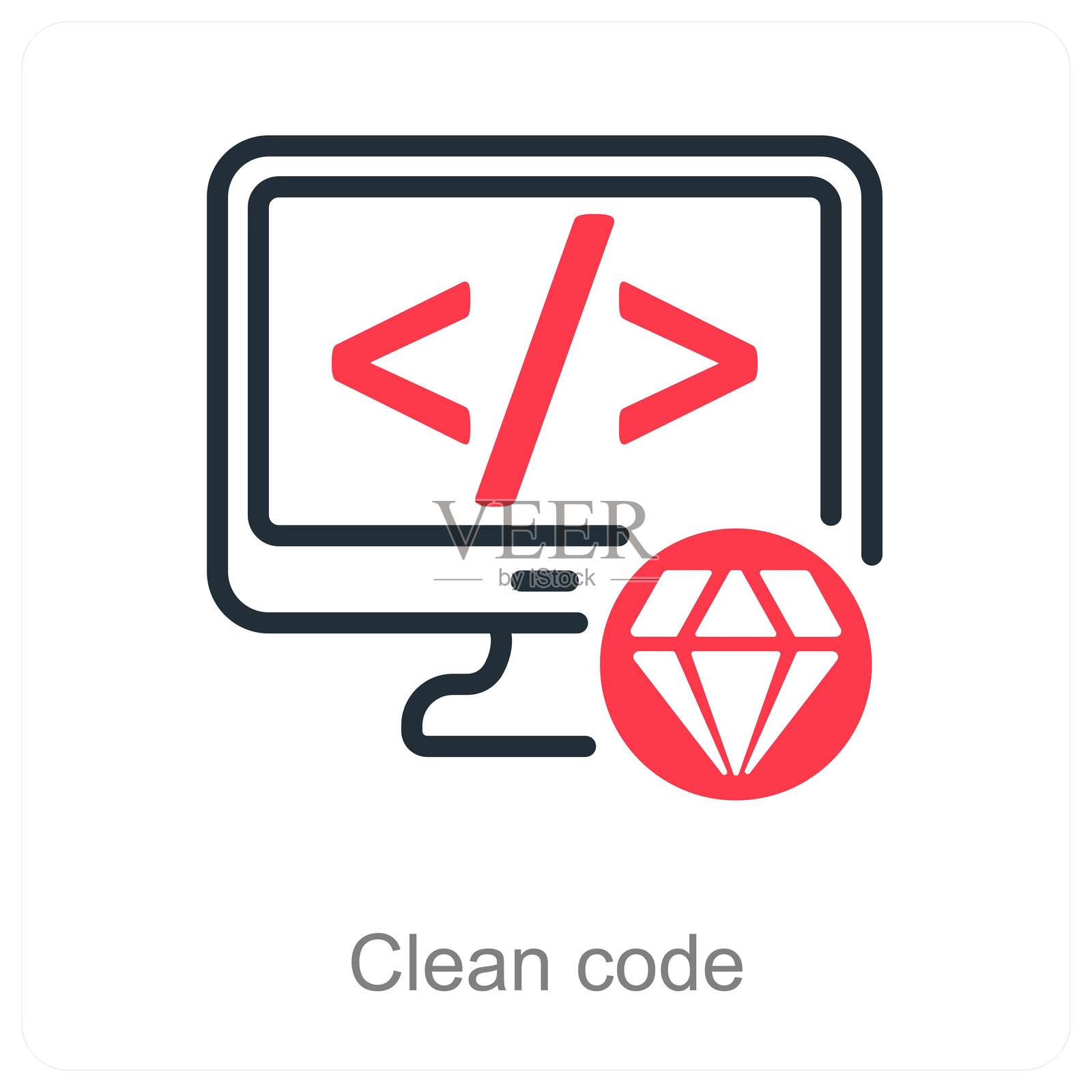 干净的代码插画图片素材