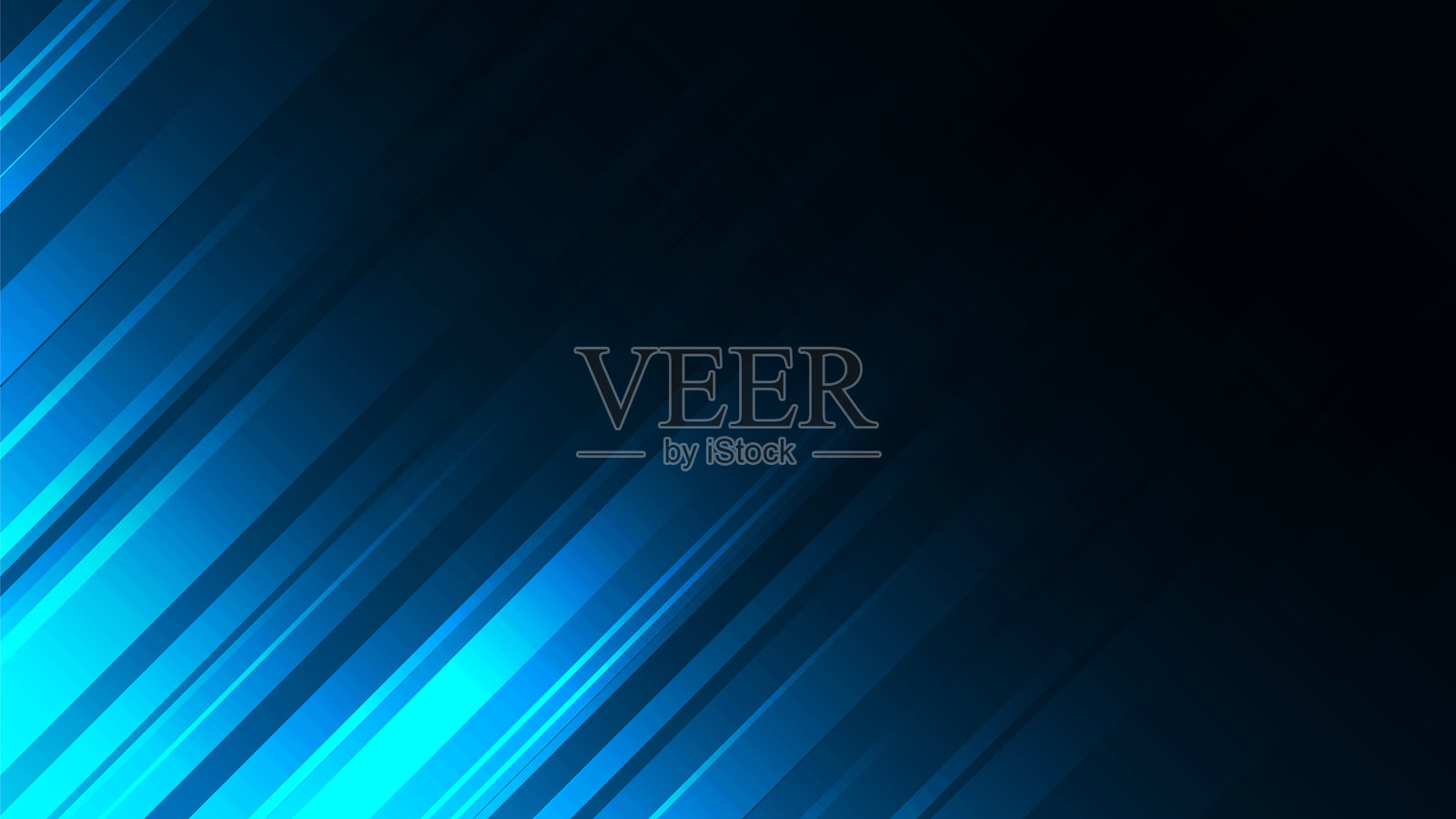 分层几何图案在蓝色阴影中创造出动态的抽象背景。插画图片素材