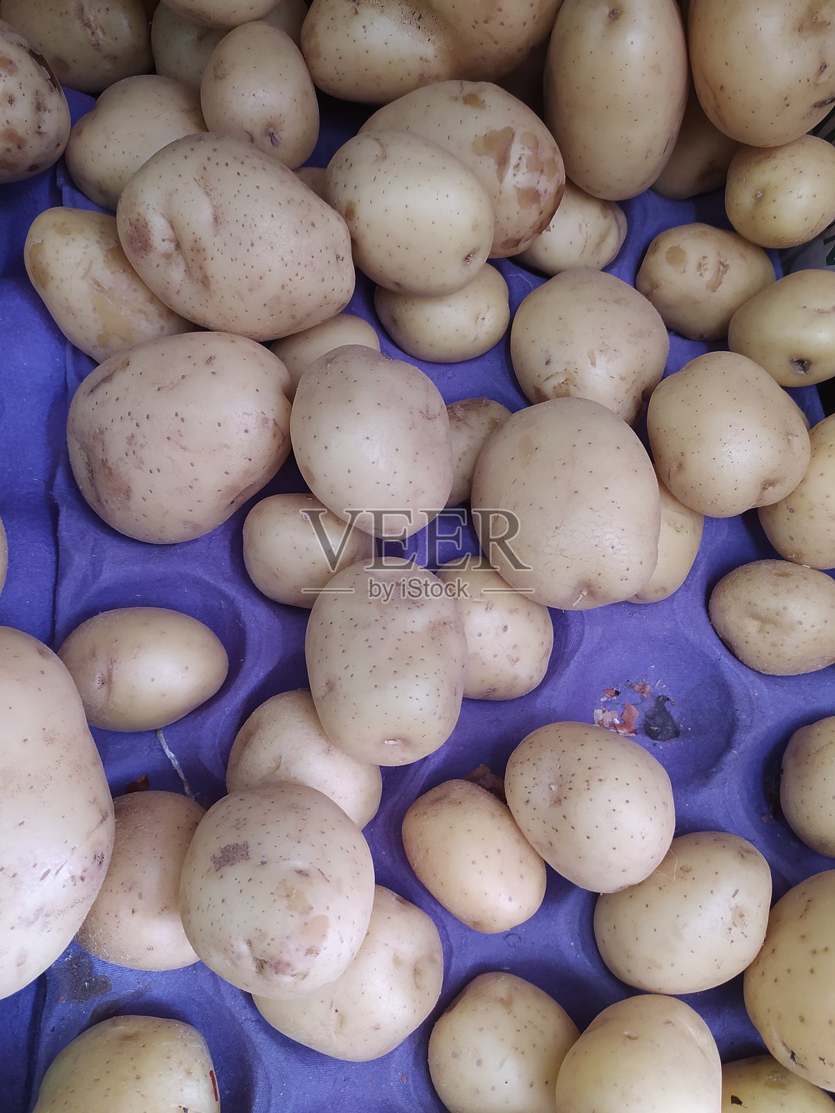 一堆不同大小的生土豆照片摄影图片