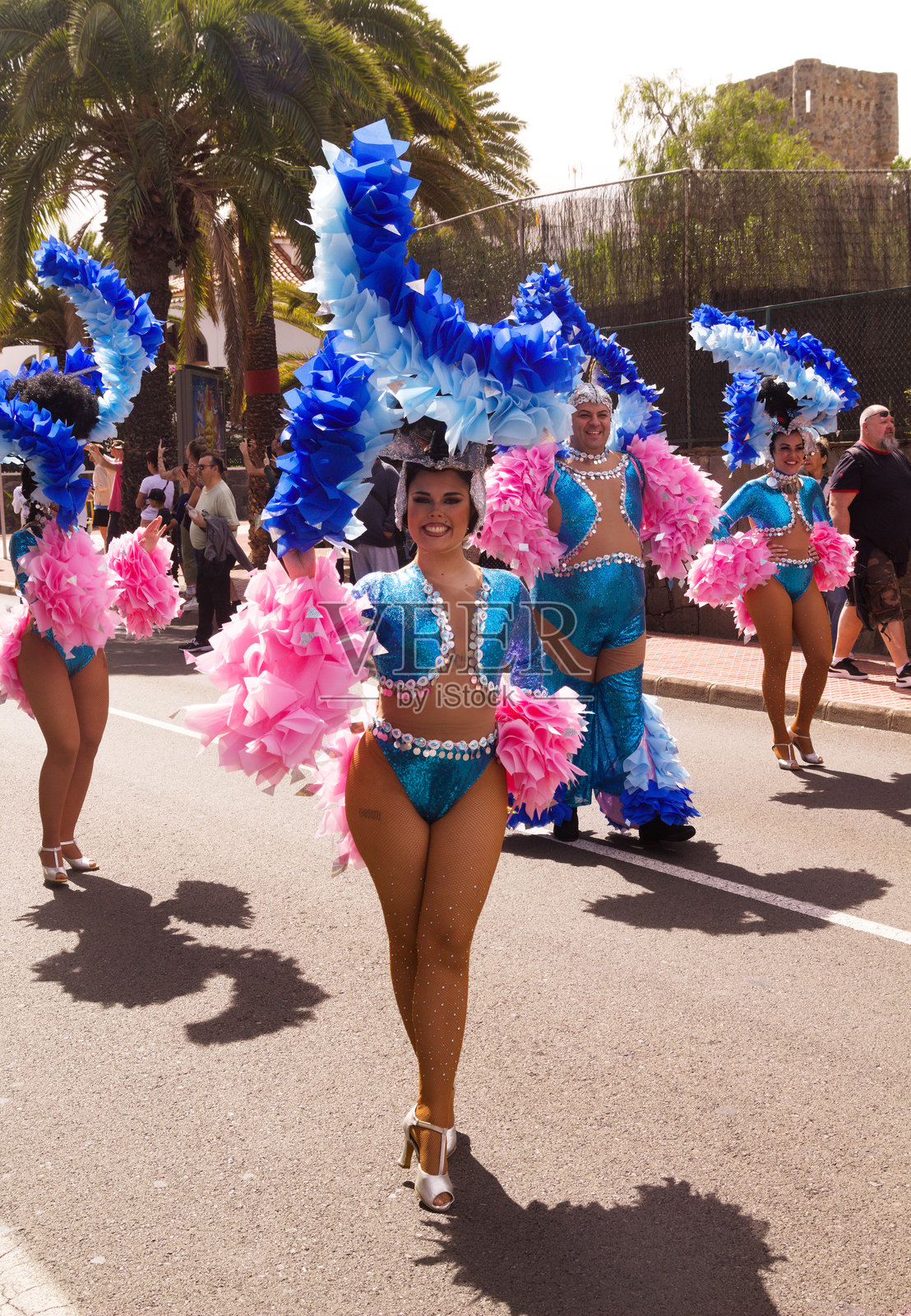 拉斯帕尔马斯德格兰卡纳里亚的狂欢节游行照片摄影图片