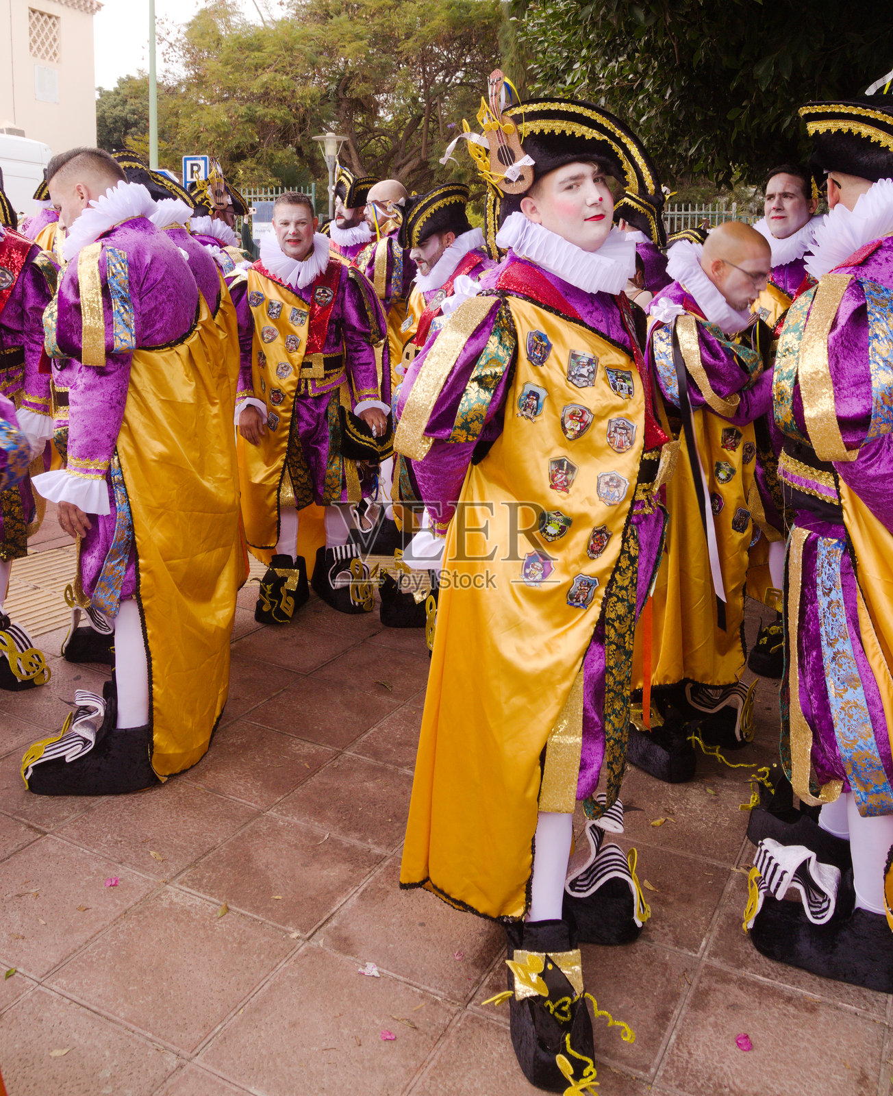 拉斯帕尔马斯·德·格兰卡纳里亚的狂欢节游行照片摄影图片