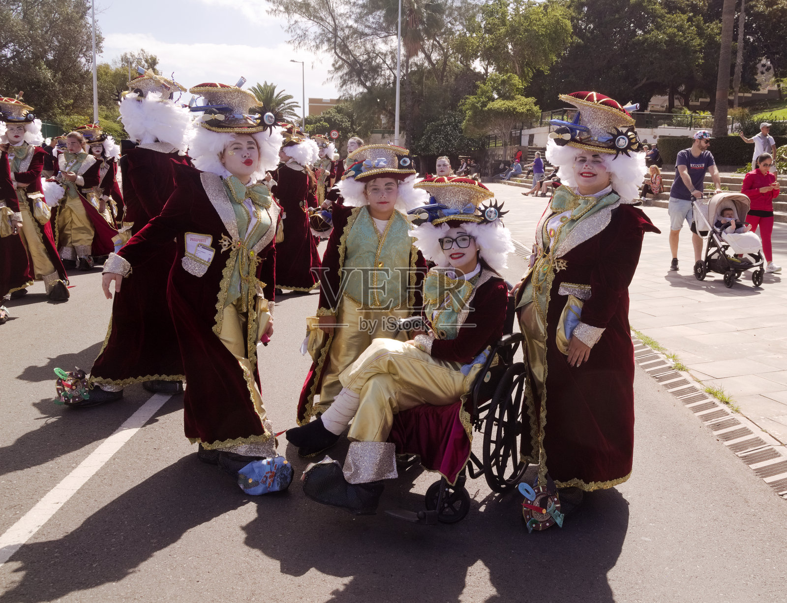 拉斯帕尔马斯德格兰卡纳里亚的狂欢节游行照片摄影图片