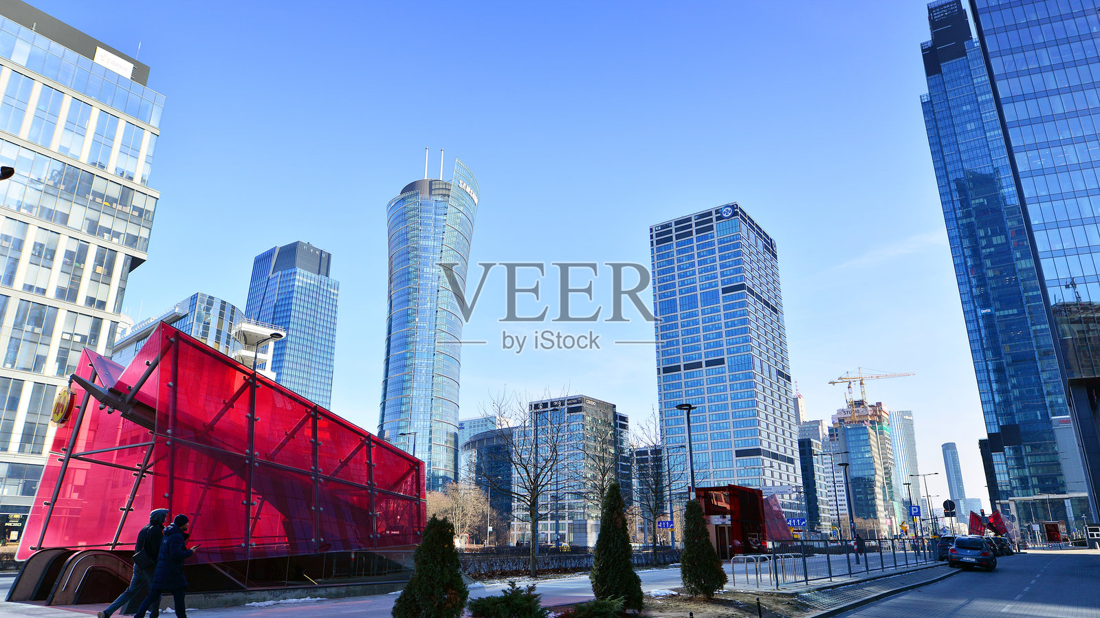 摩天大楼的商务中心。照片摄影图片