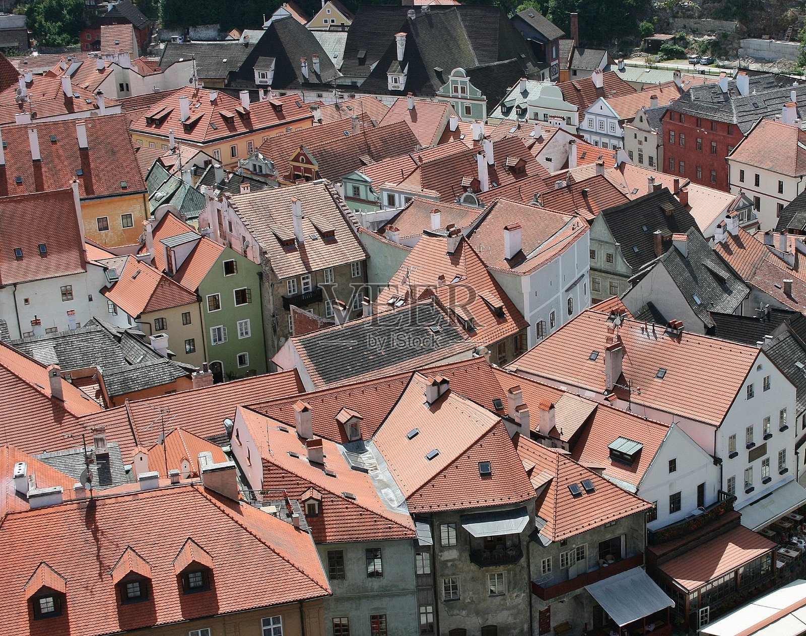城市中建筑物的高角度视图照片摄影图片
