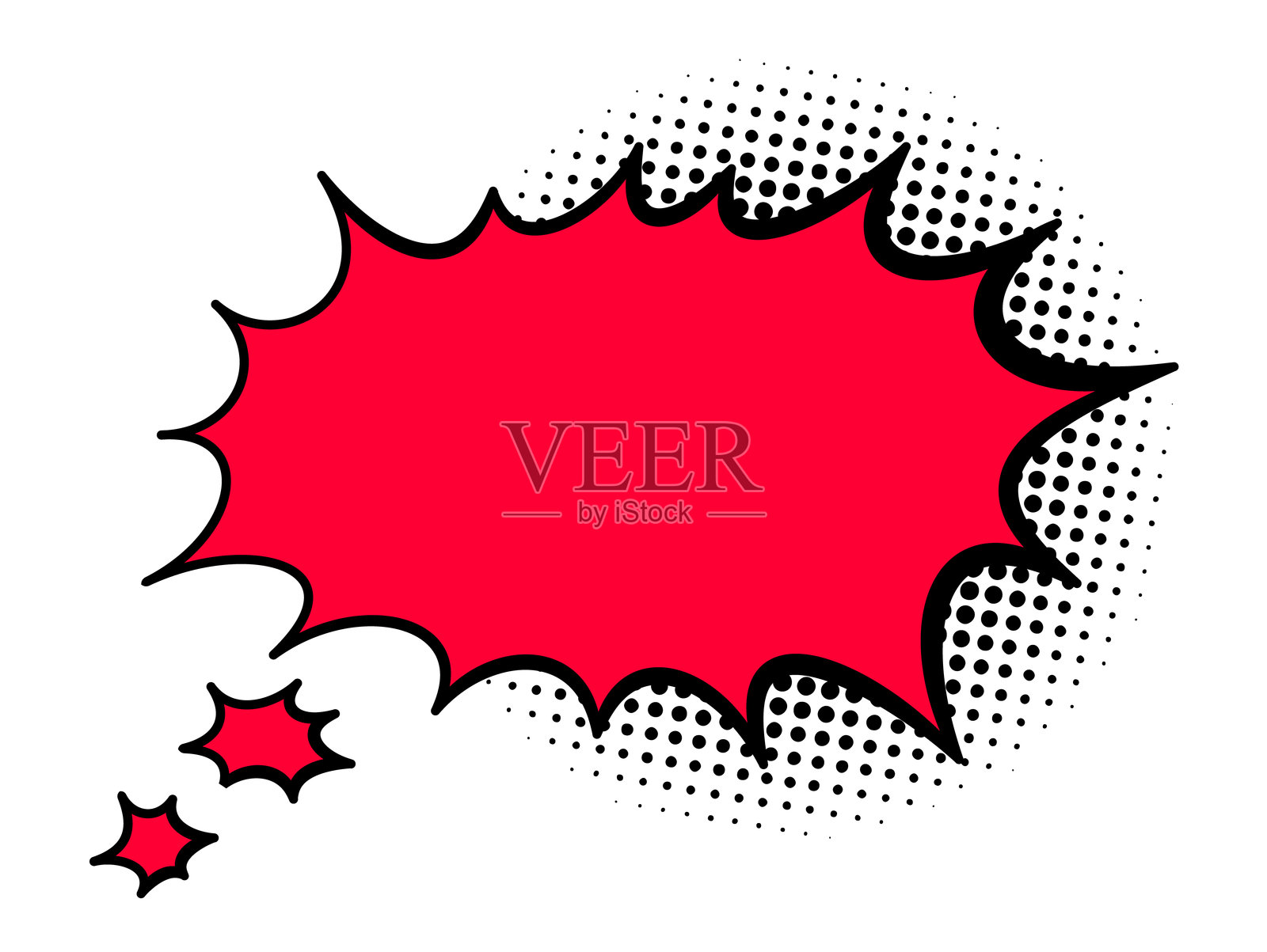 漫画书的对话气泡。独立于白色背景的对话气球或卡通设计元素。矢量插图。插画图片素材