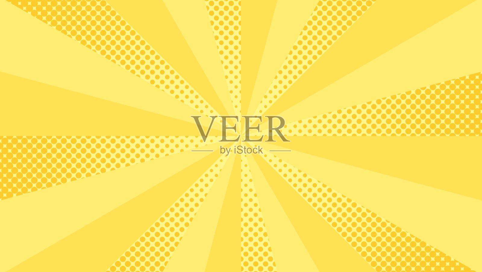 放射状线条的阳光背景，带点状图案，星爆效果插画图片素材