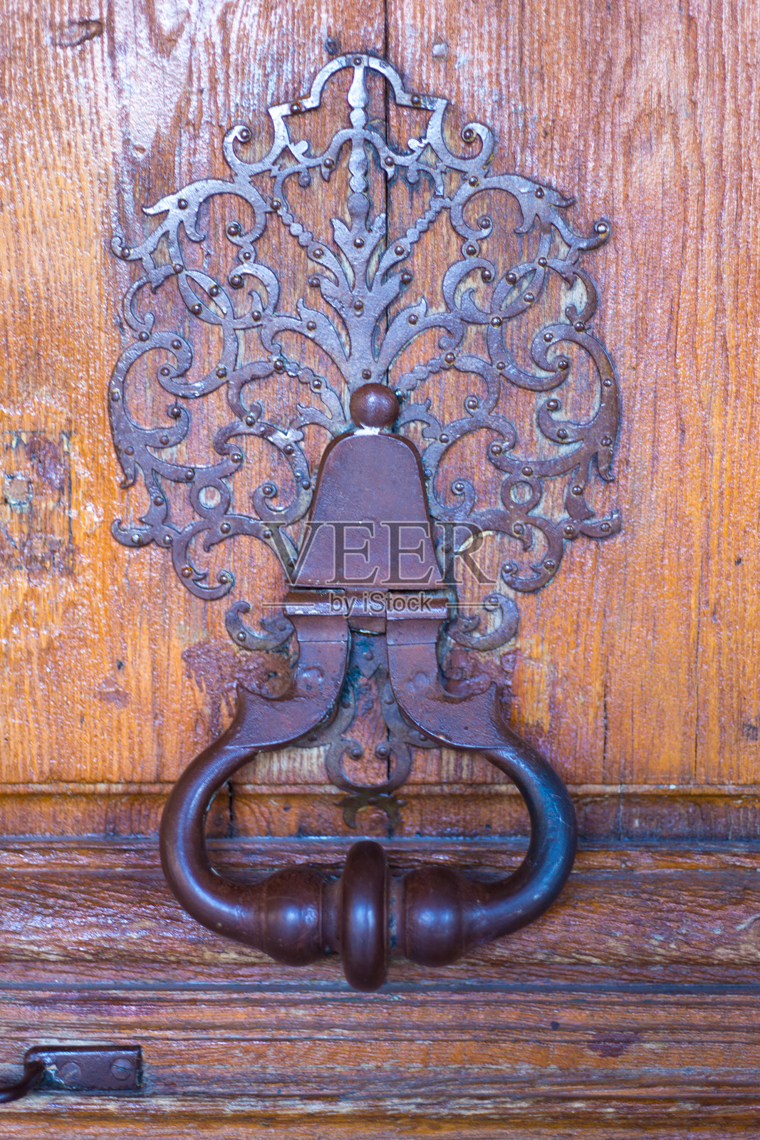 巴黎：华丽的古董门环，沃热广场照片摄影图片