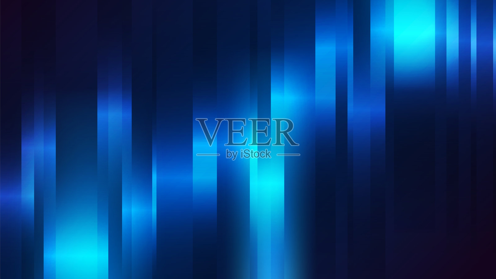 分层几何图案在蓝色阴影中创造出动态的抽象背景。插画图片素材