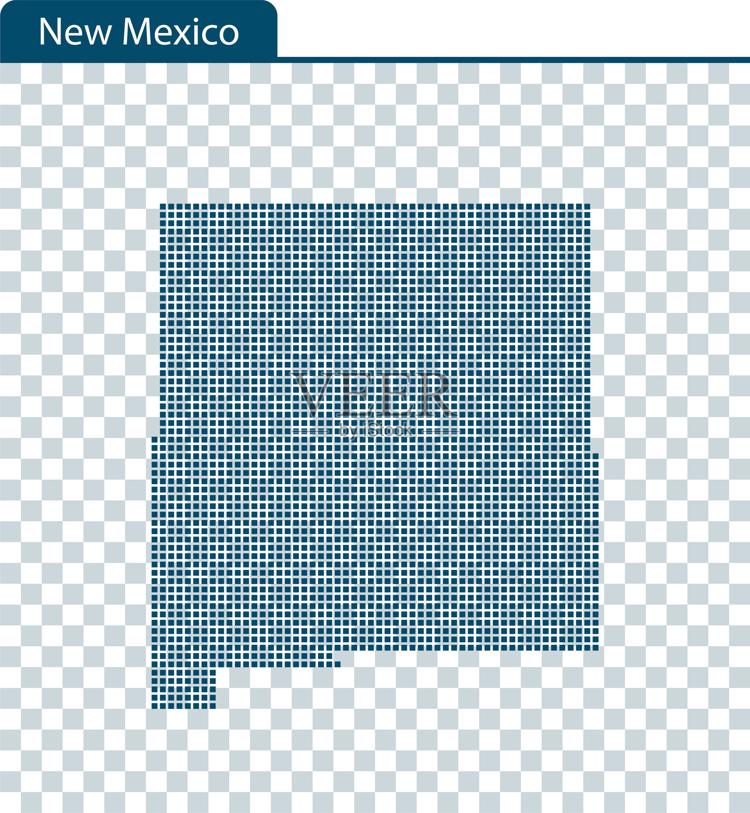 新墨西哥州地图插画图片素材