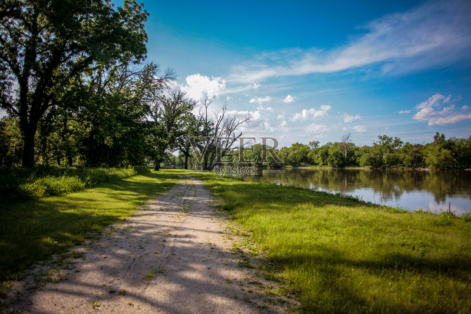 靠近雪松河的泥土步道照片摄影图片