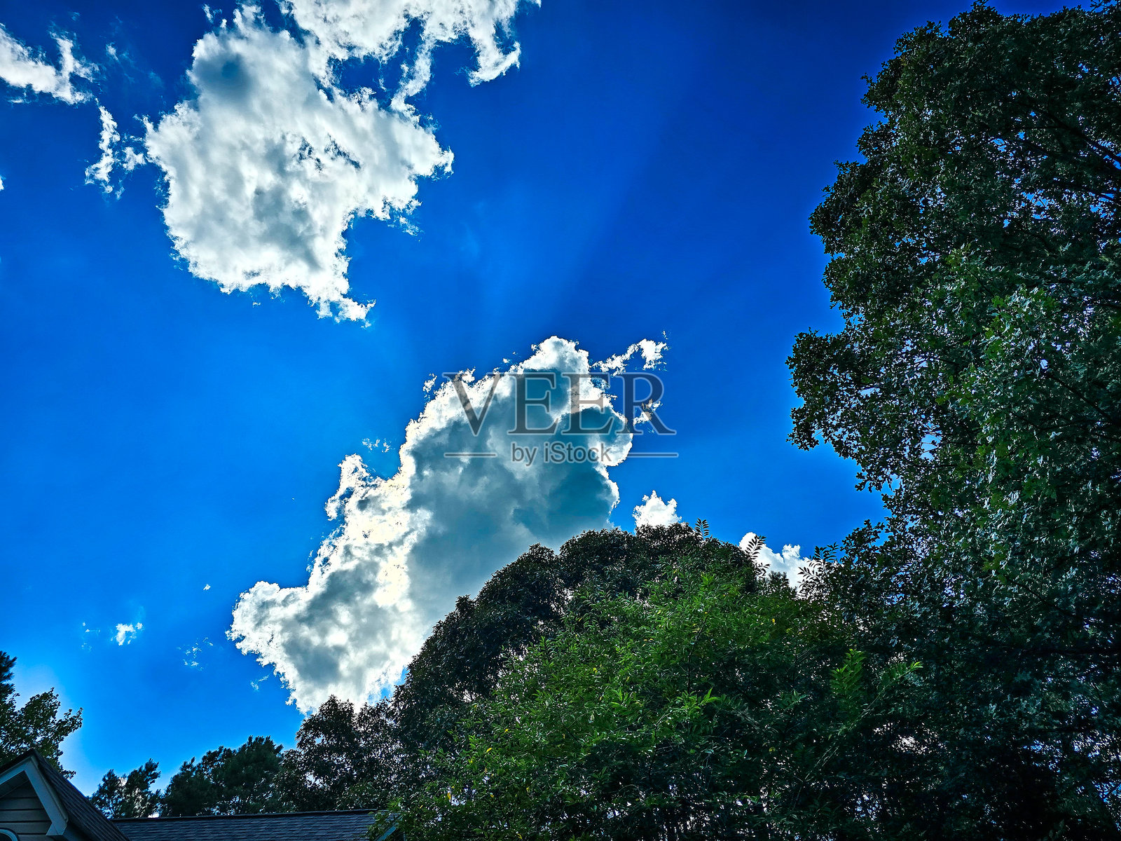 夏日天空照片摄影图片