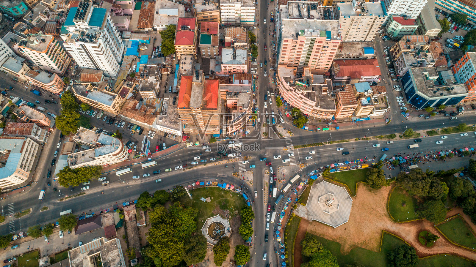 达累斯萨拉姆市的鸟瞰图照片摄影图片