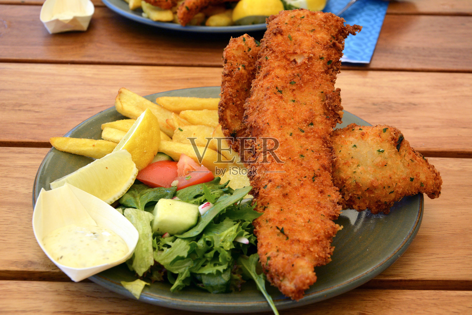 澳大利亚的鱼和薯条盘照片摄影图片