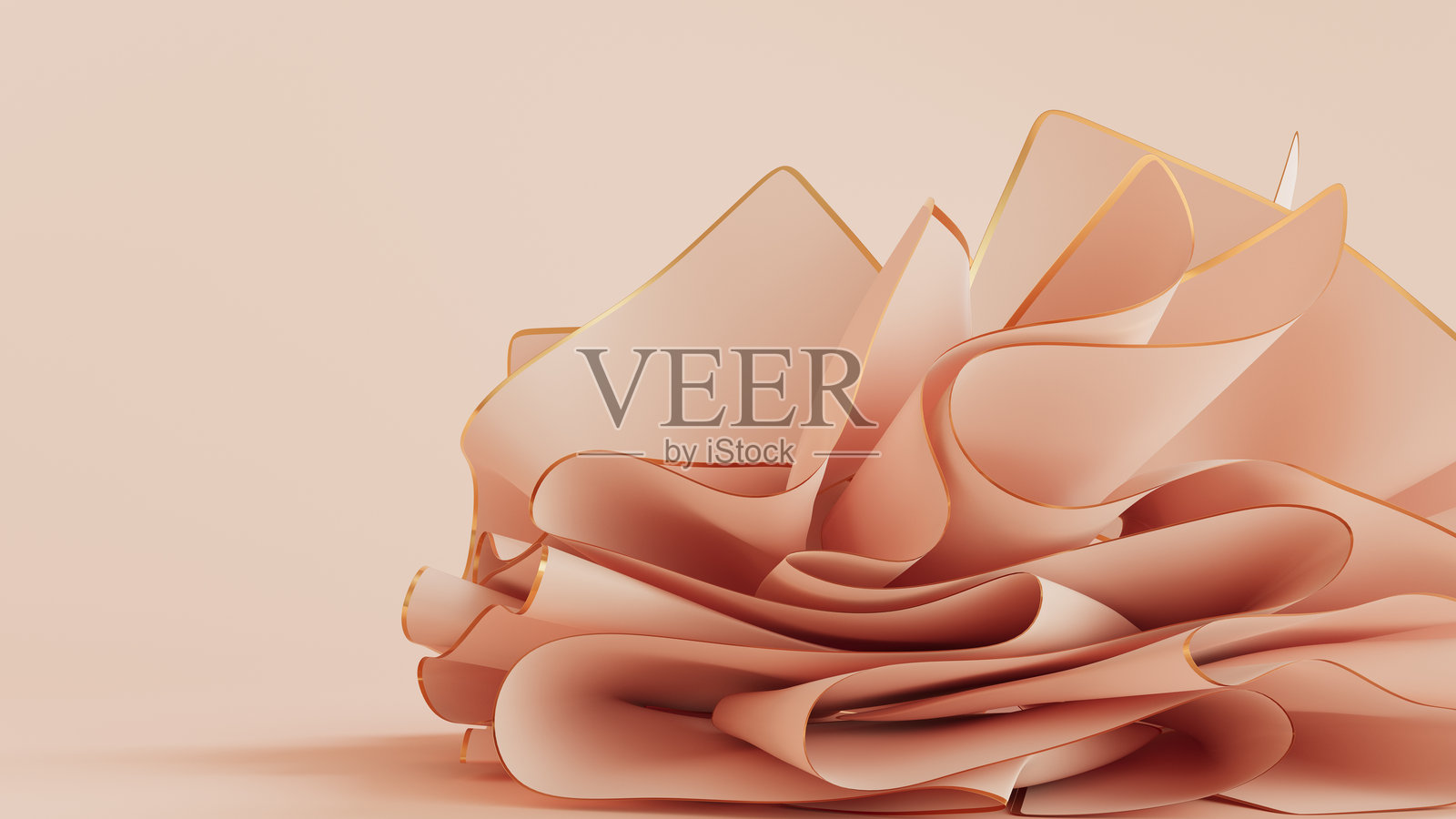 抽象的体积丝带形状作为背景。照片摄影图片