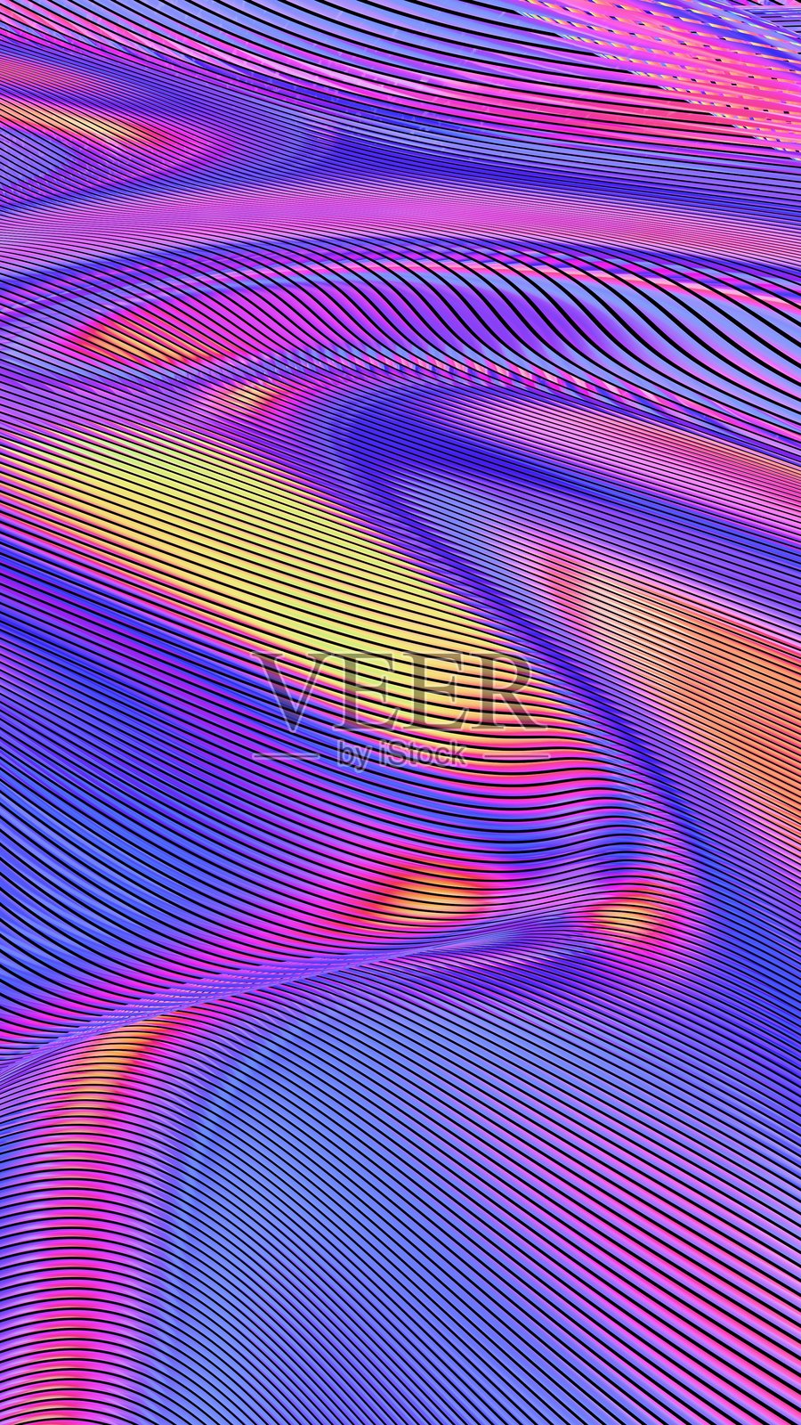 动态抽象波浪，色彩渐变线条与流动图案照片摄影图片