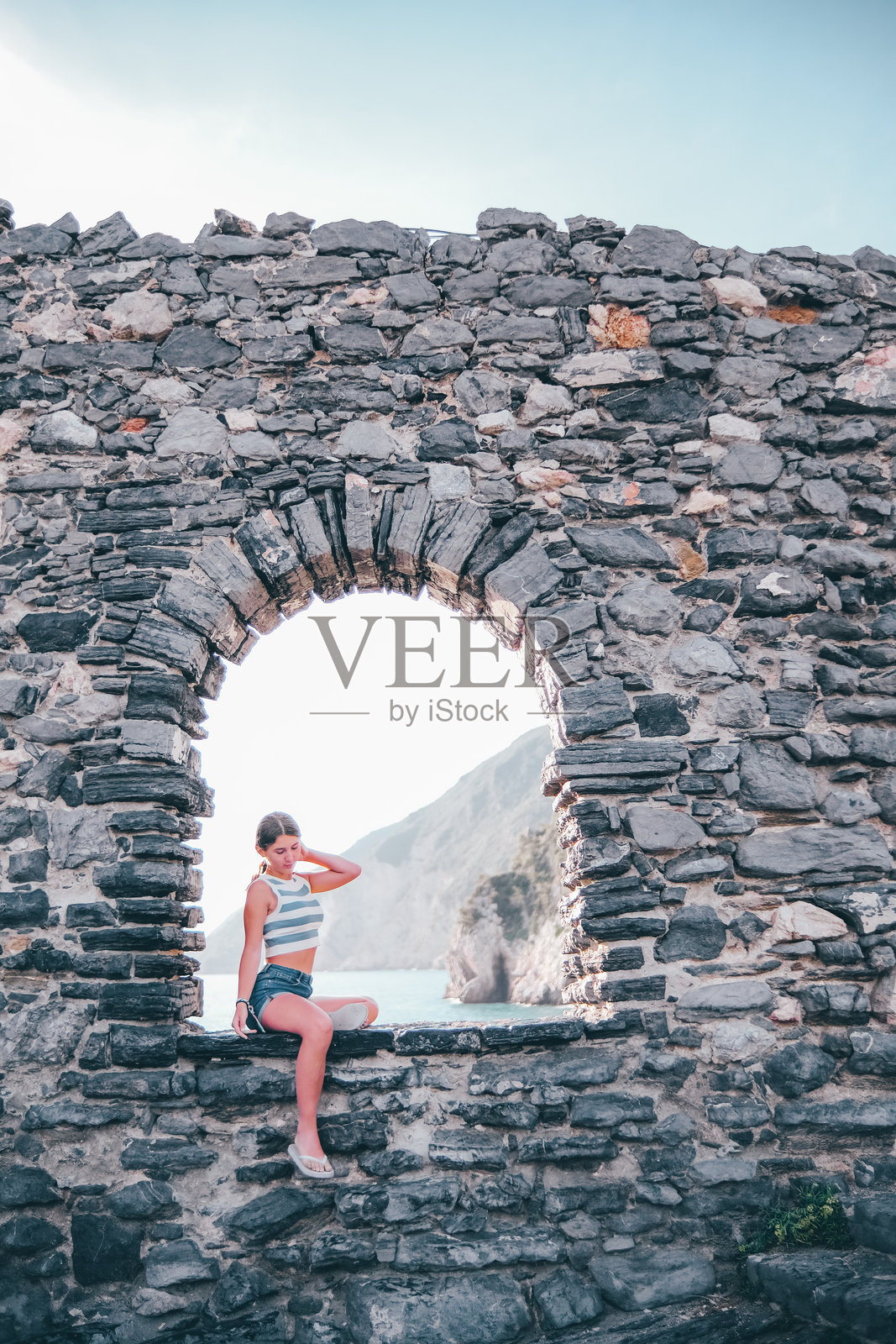 女性的高角度视图照片摄影图片