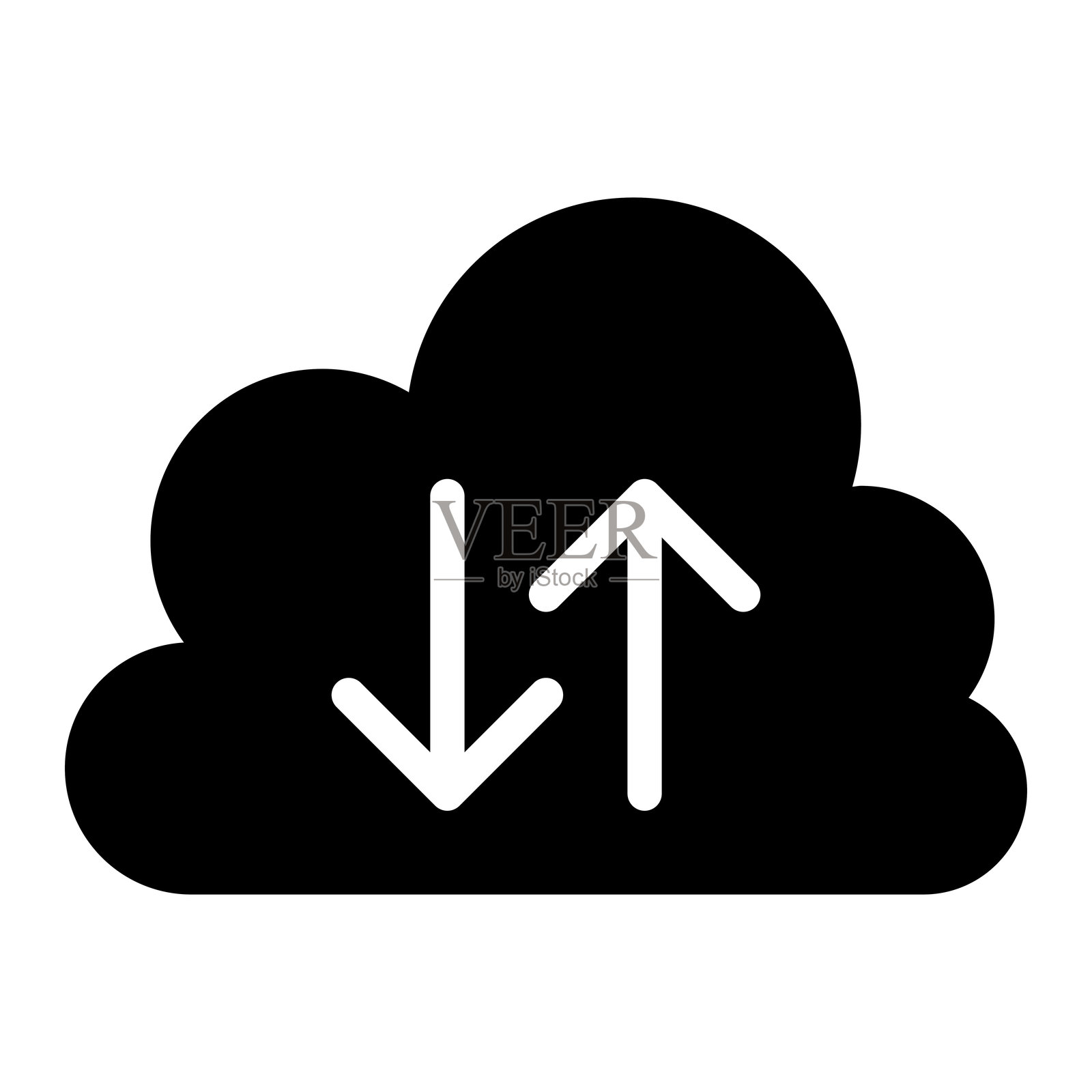 扁平图标风格的数据传输图标插画图片素材