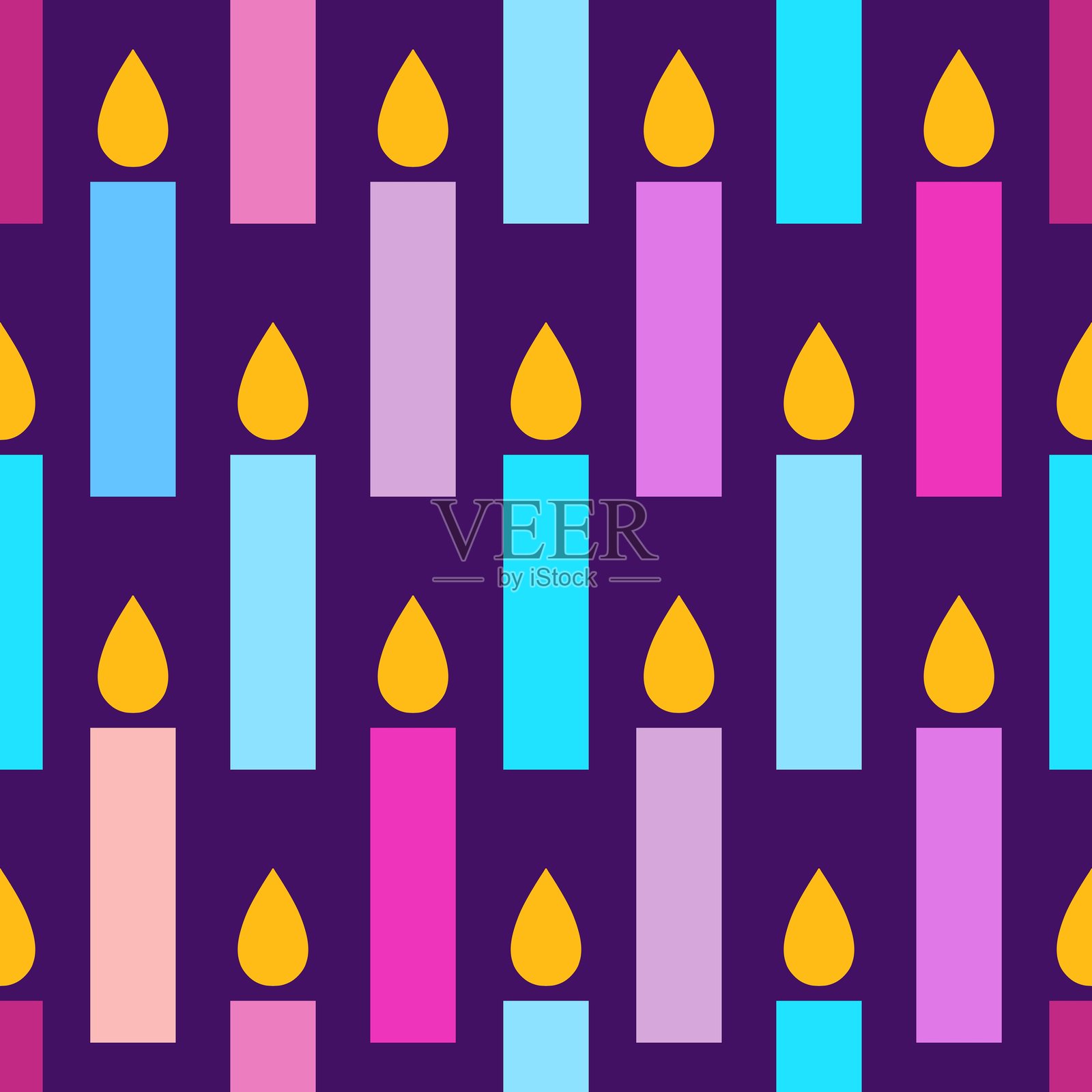 生日无缝图案用于包装纸插画图片素材