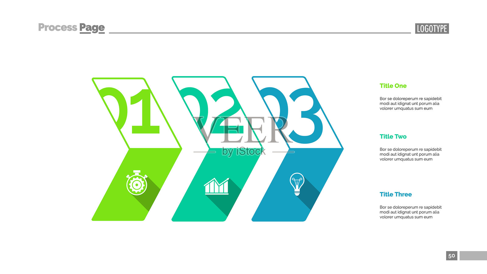 三阶段计划幻灯片模板插画图片素材