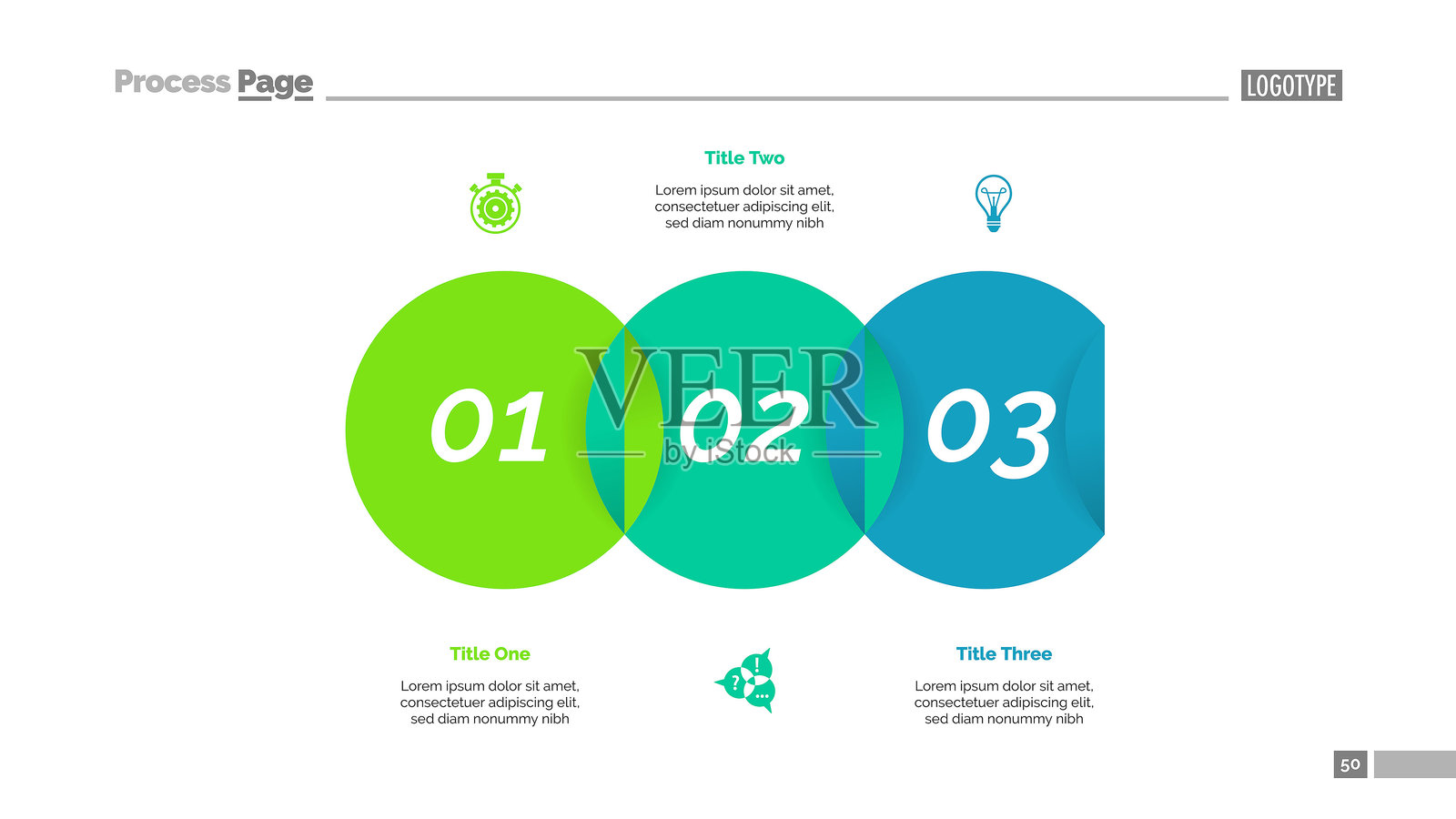 三元素维恩图模板插画图片素材