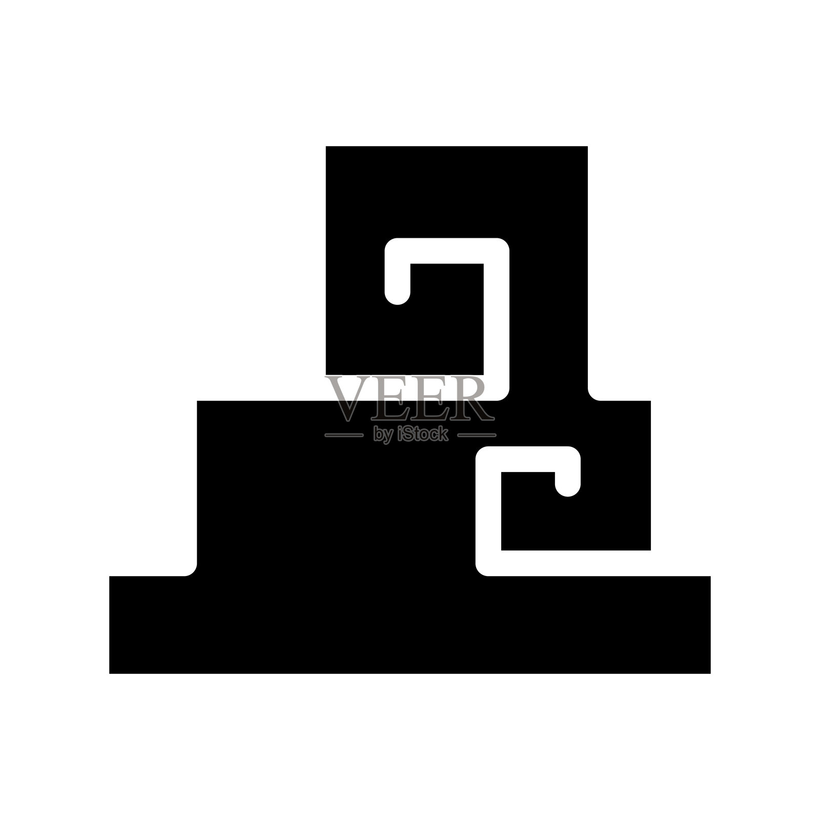 平面图标风格的中国云朵图标插画图片素材