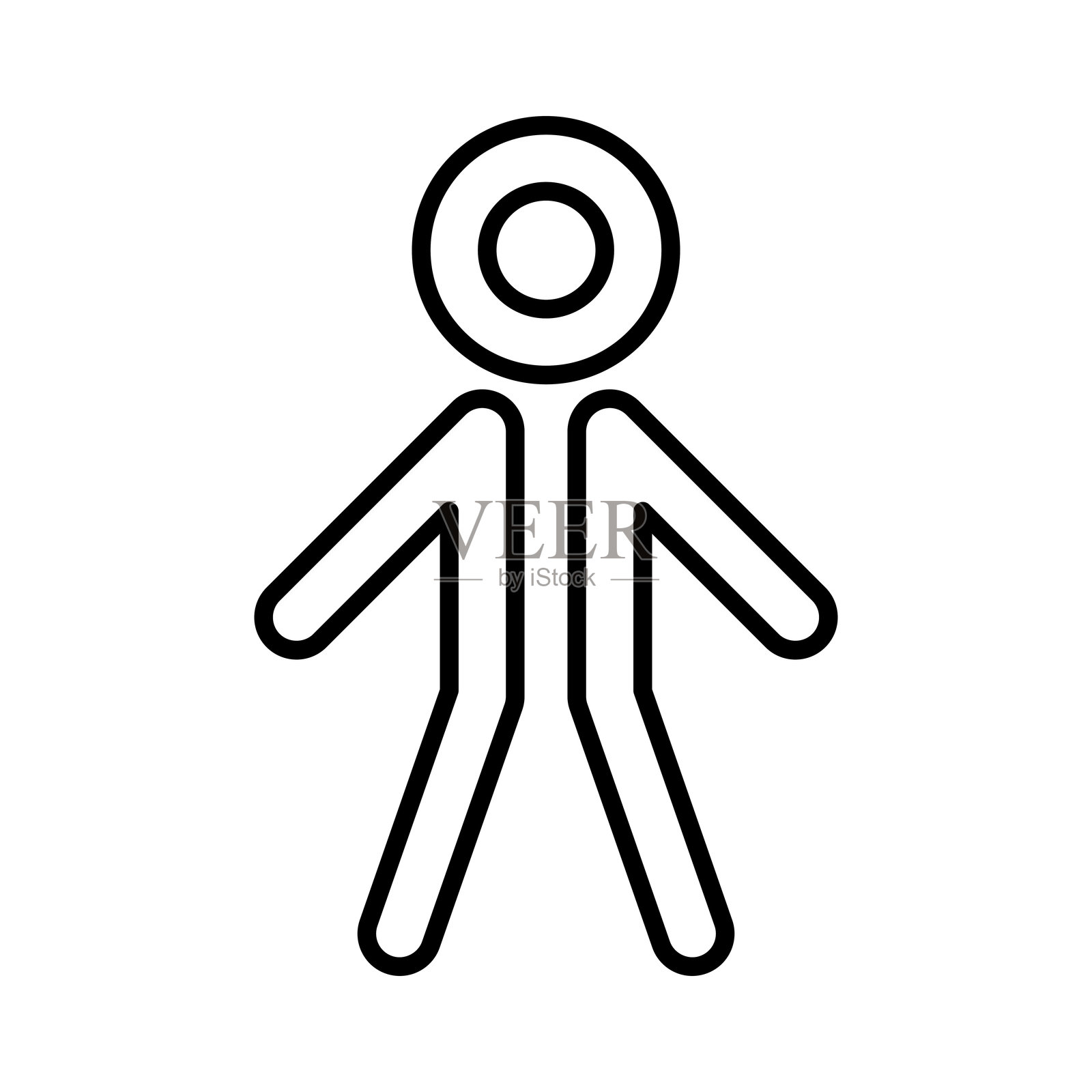细线风格的男性图标插画图片素材