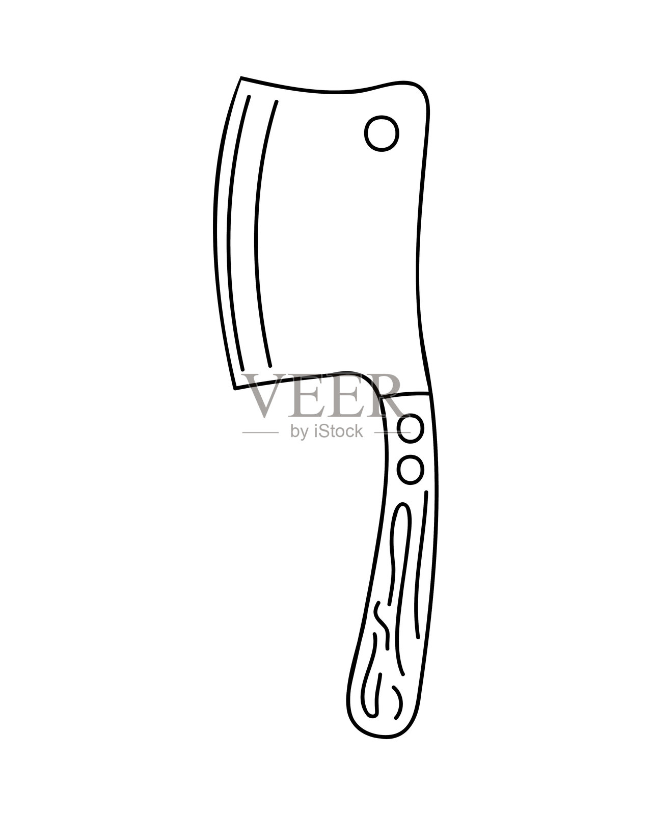 切达奶酪刀。手绘黑色轮廓剪贴画，适合您的项目。插画图片素材
