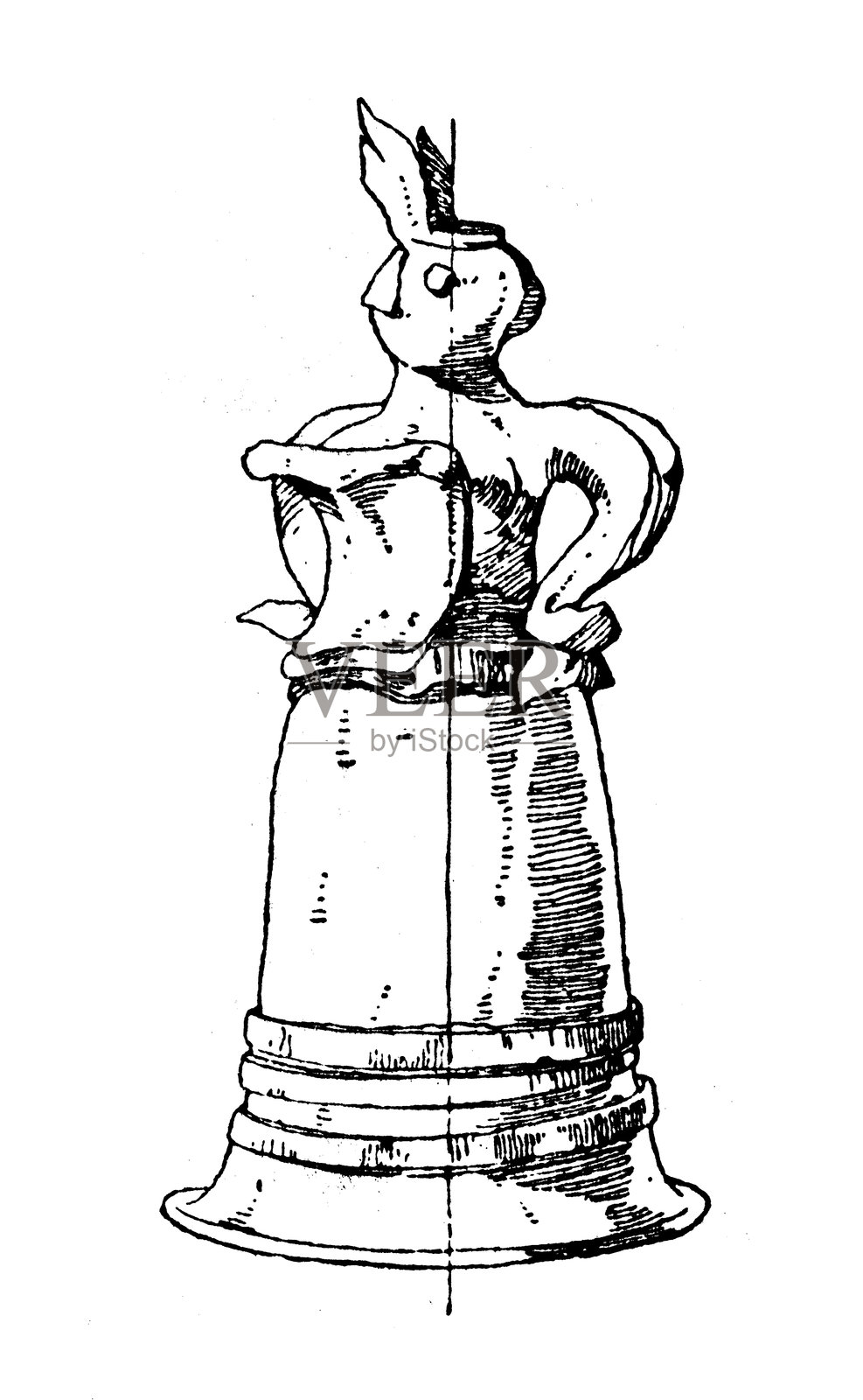 装饰物品：餐具、陶器和容器：饮用器具插画图片素材