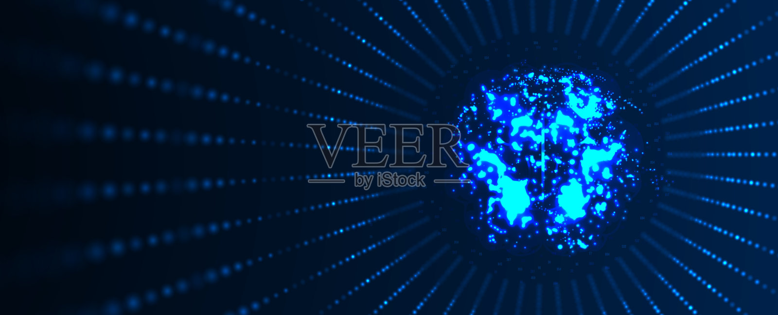 神经网络和数据科学技术背景插画图片素材