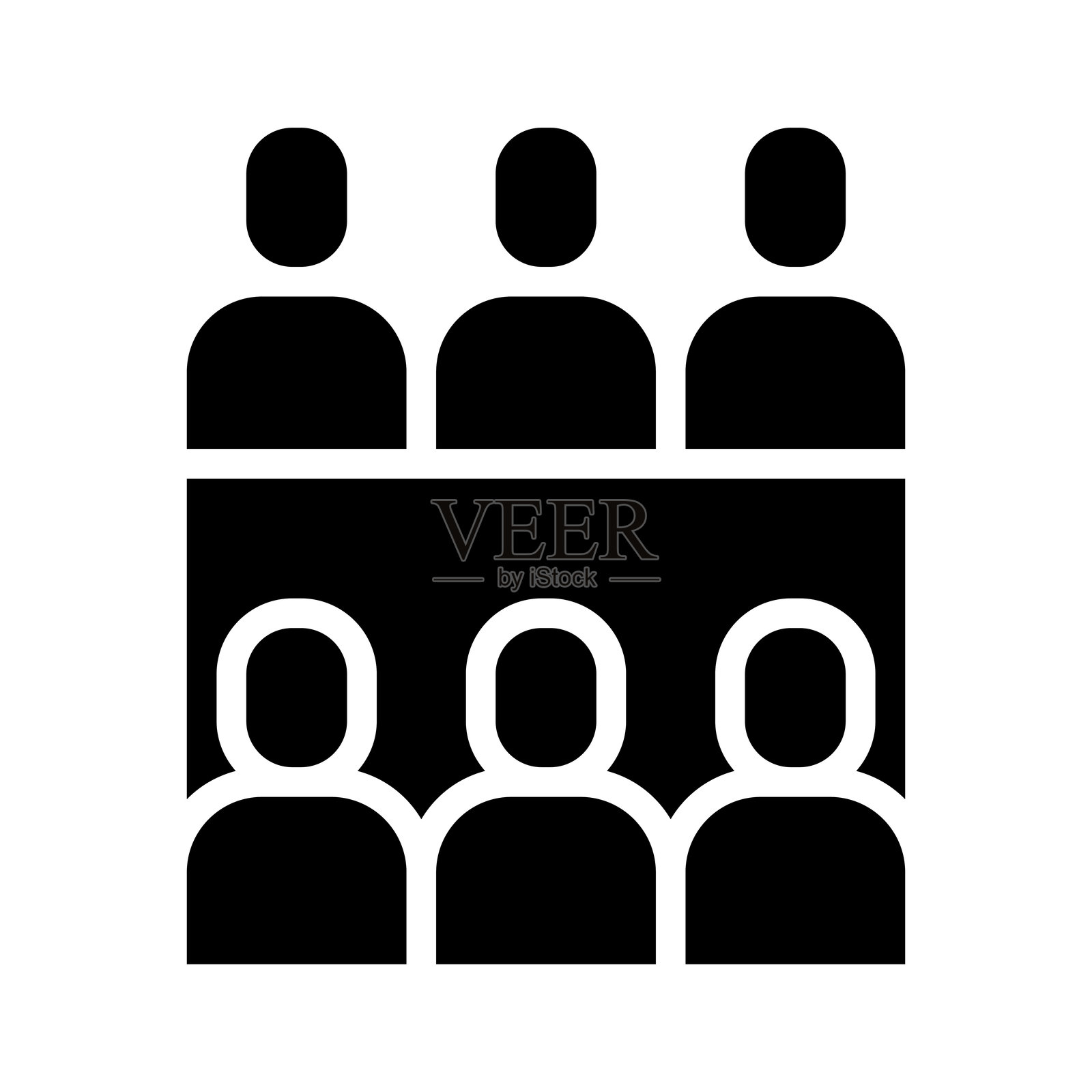 扁平图标风格的会议图标插画图片素材