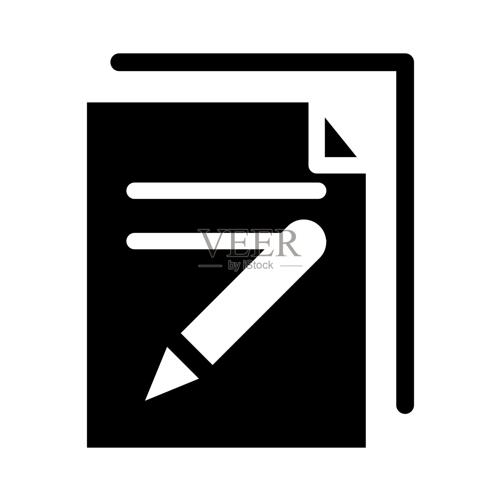 扁平图标风格的编辑文件图标插画图片素材