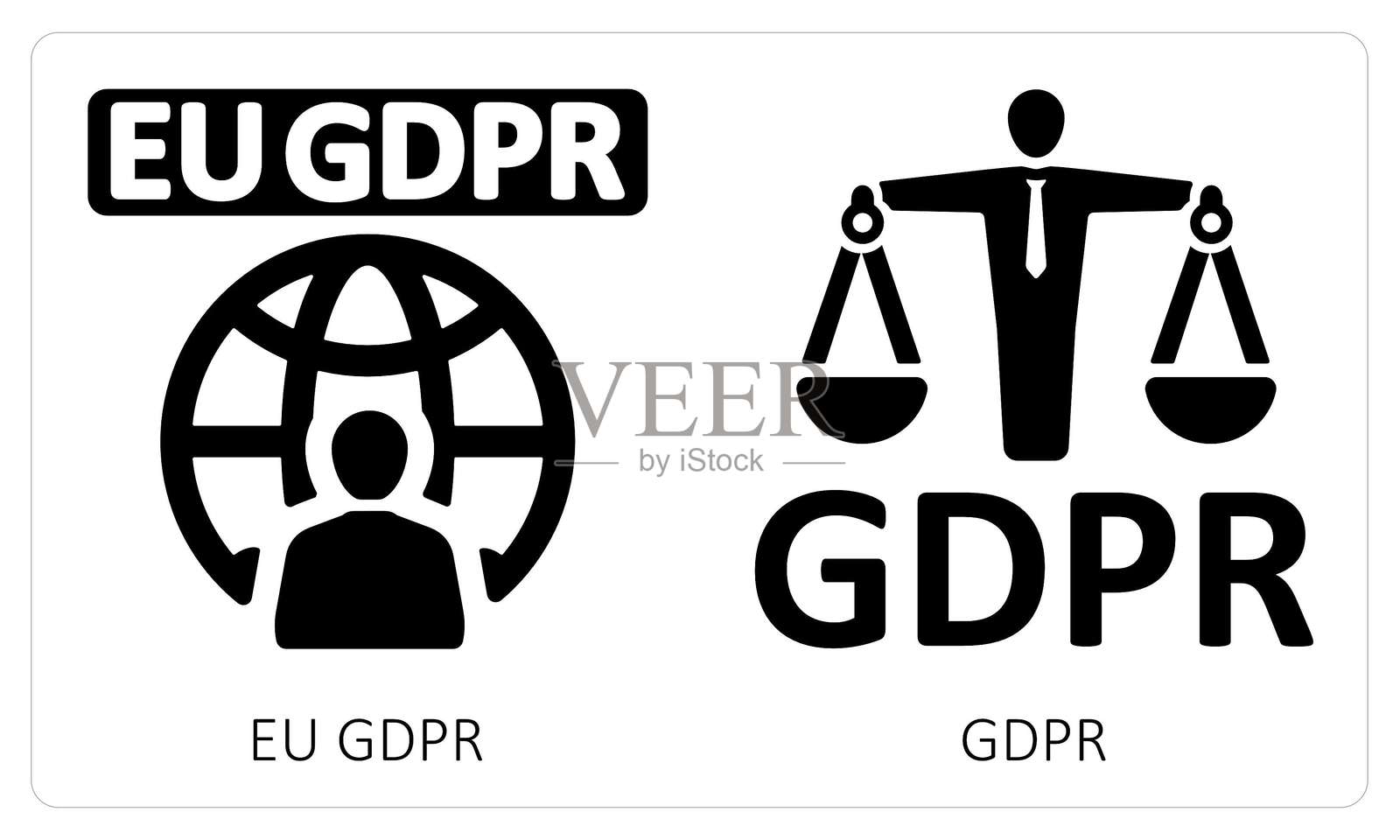 欧盟通用数据保护条例（GDPR）插画图片素材