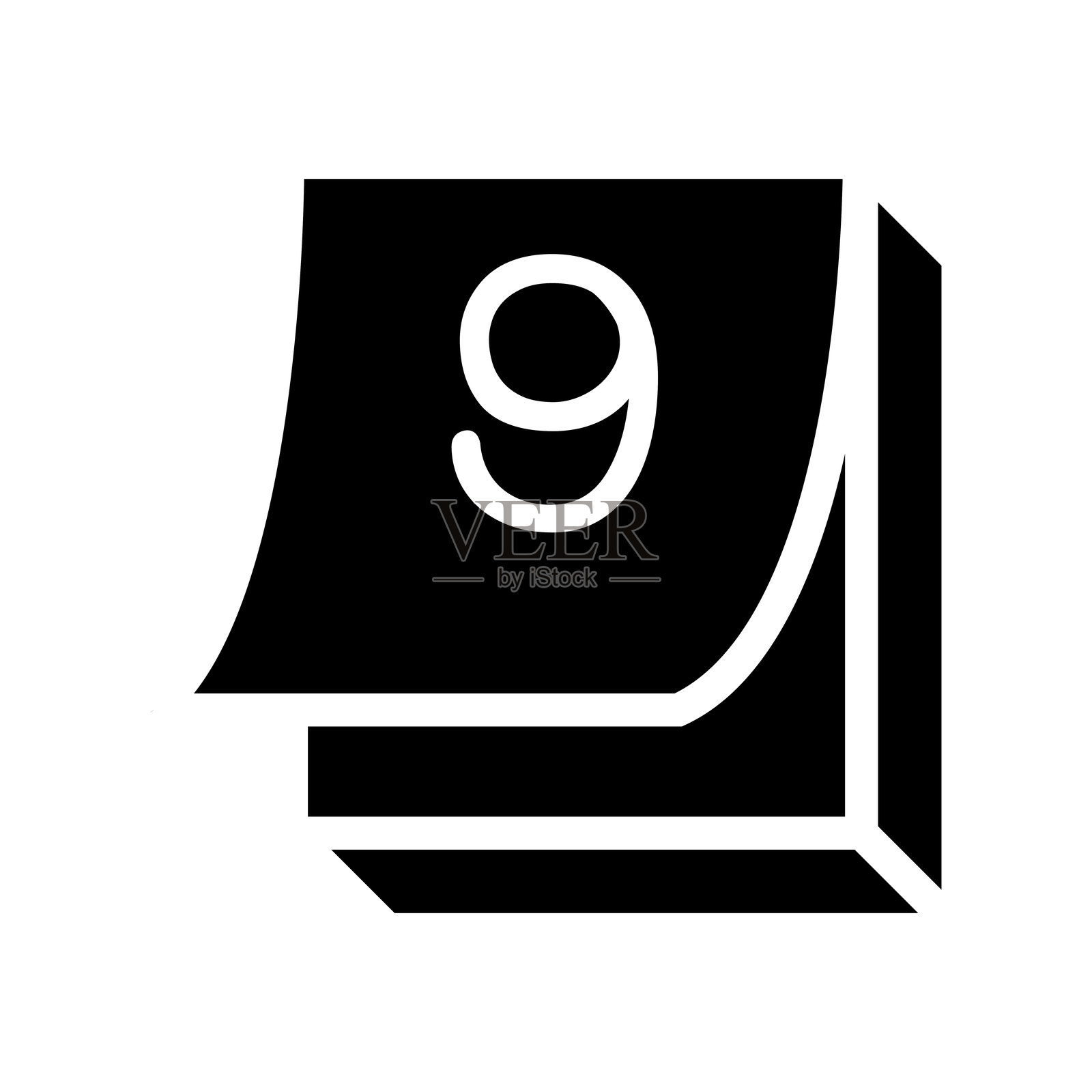 扁平图标风格的日历图标插画图片素材