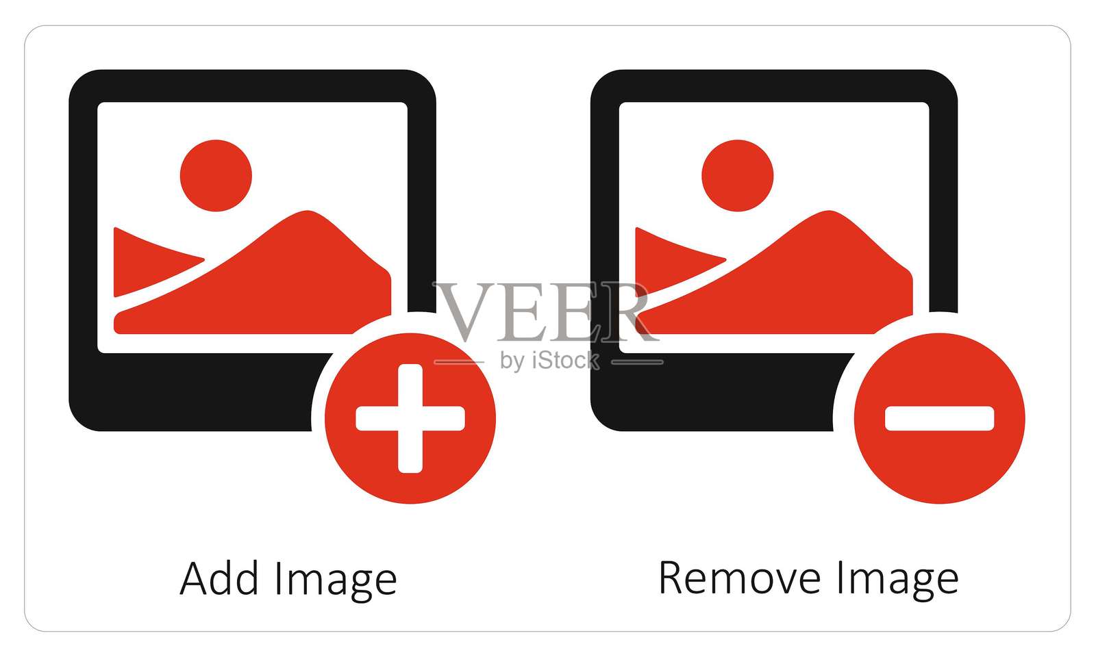 添加图片和删除图片插画图片素材