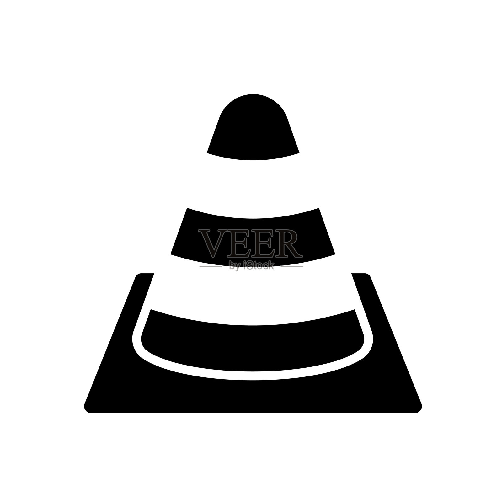 交通锥图标。锥形图标插画图片素材