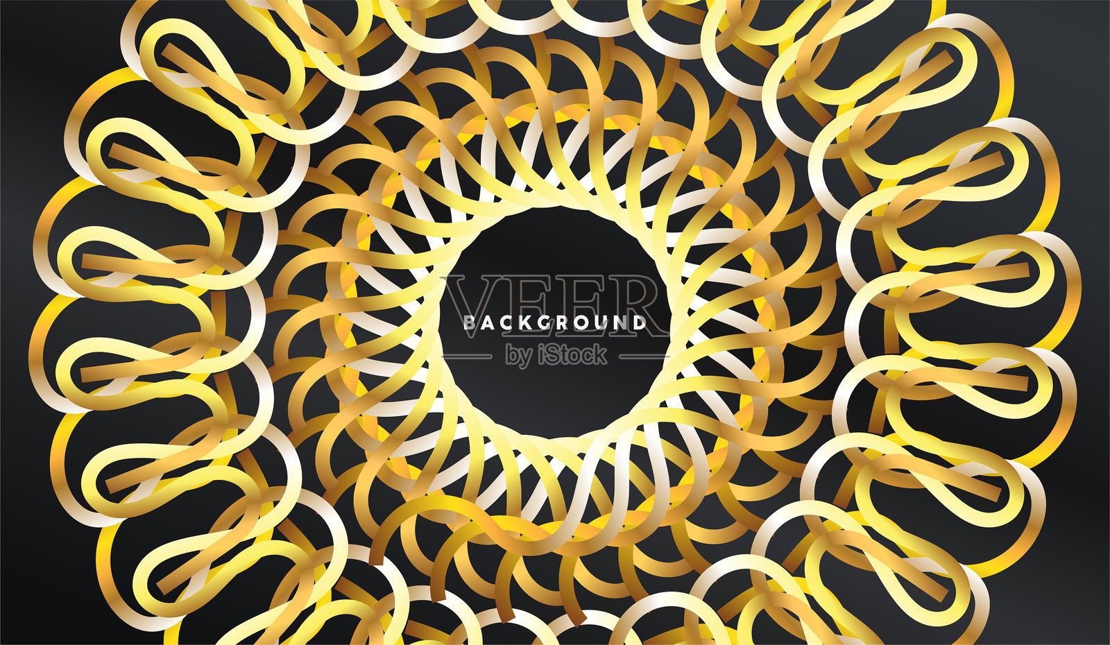 金色线条流动抽象背景插画图片素材