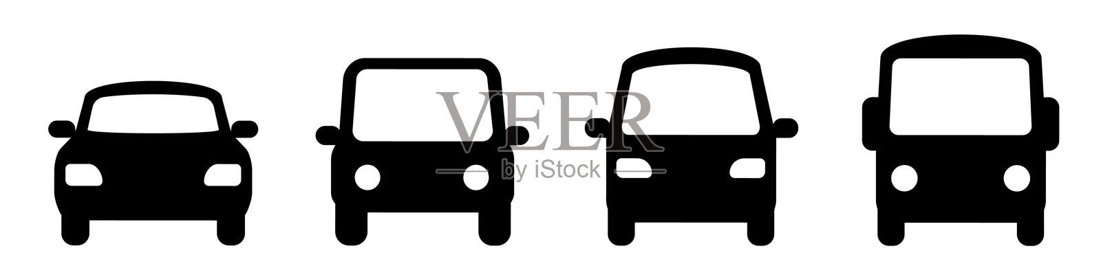 汽车图标。汽车图标集合插画图片素材