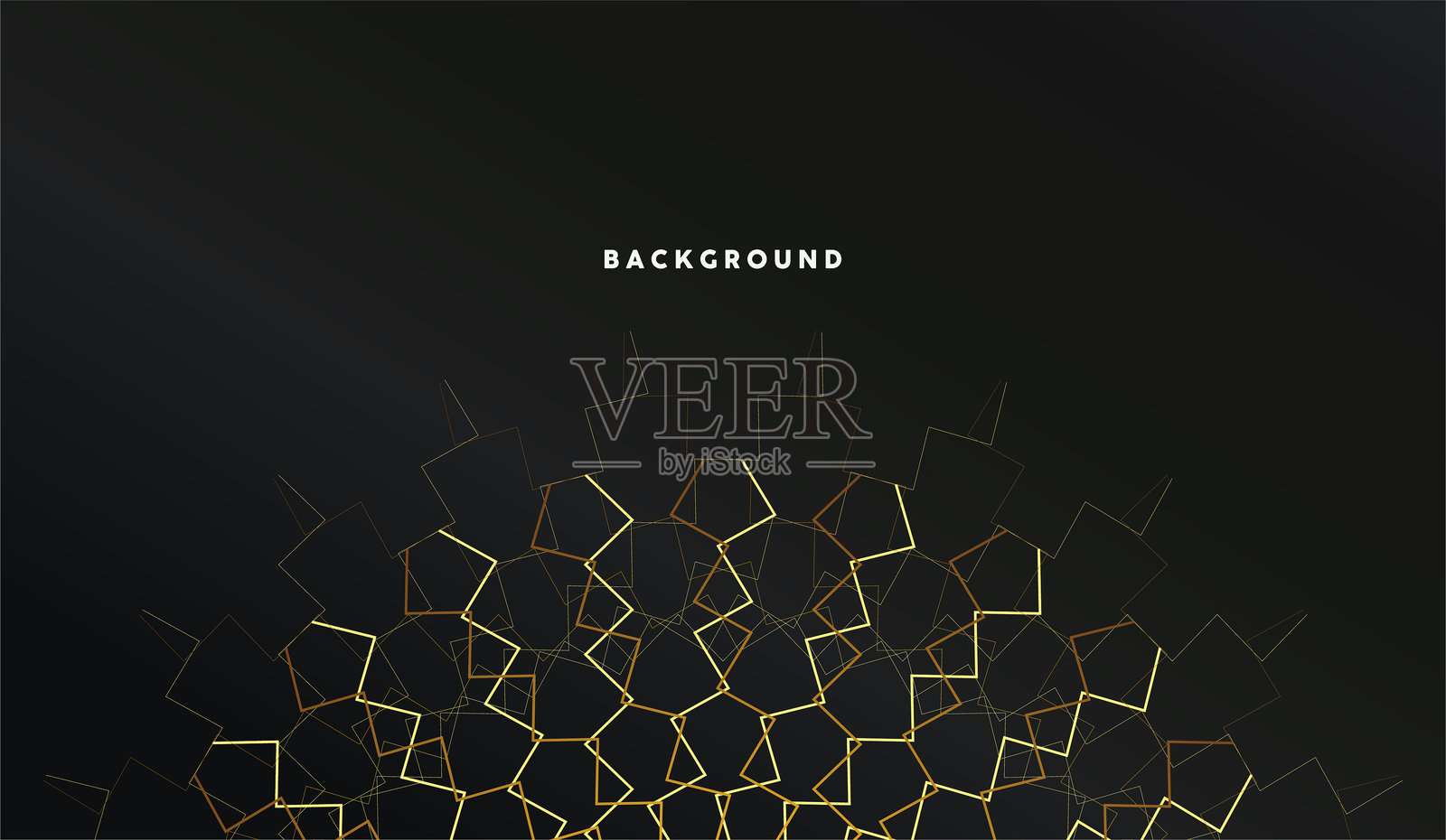 金色线条放射状几何背景插画图片素材