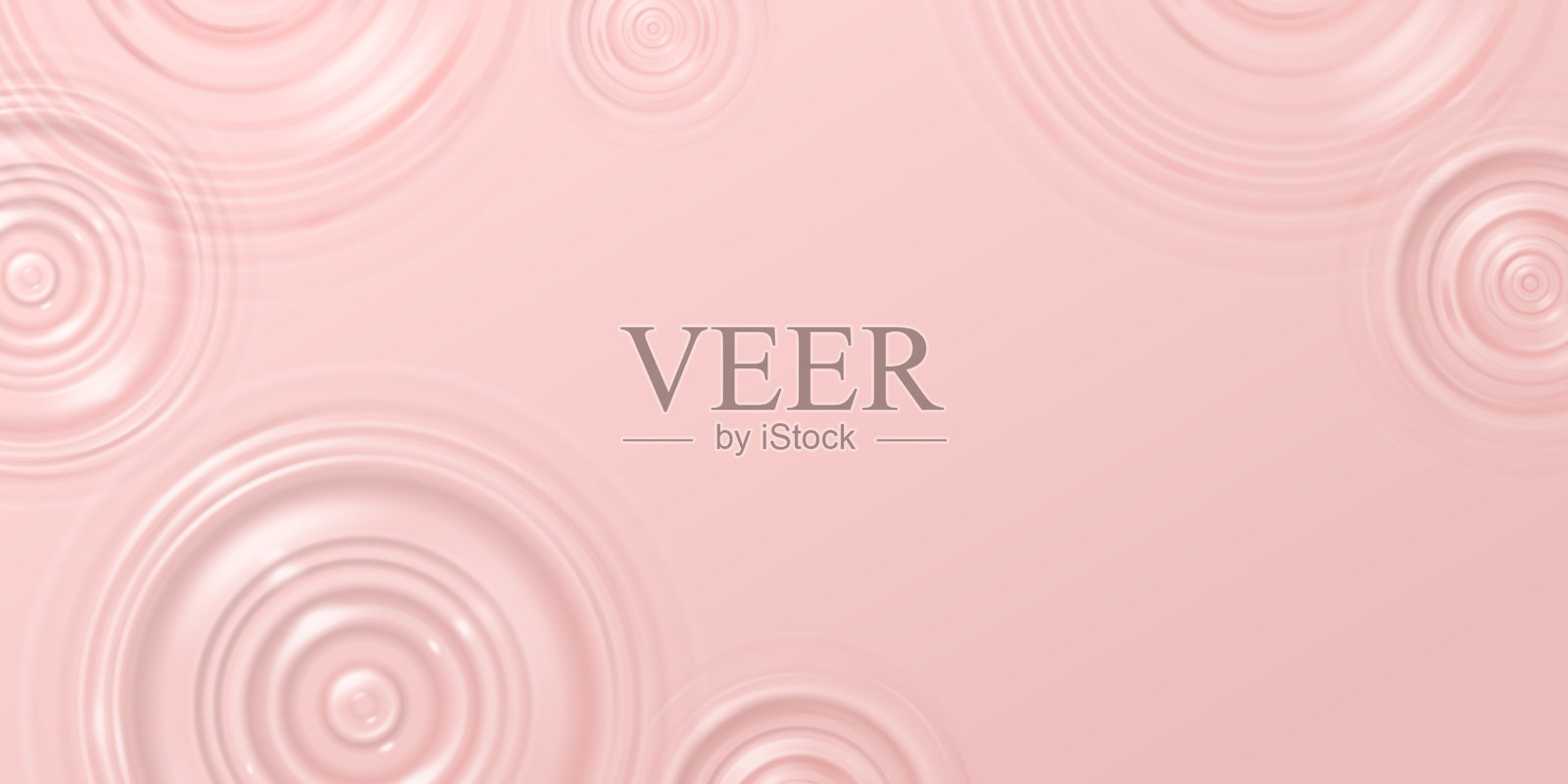 水面上的同心涟漪插画图片素材