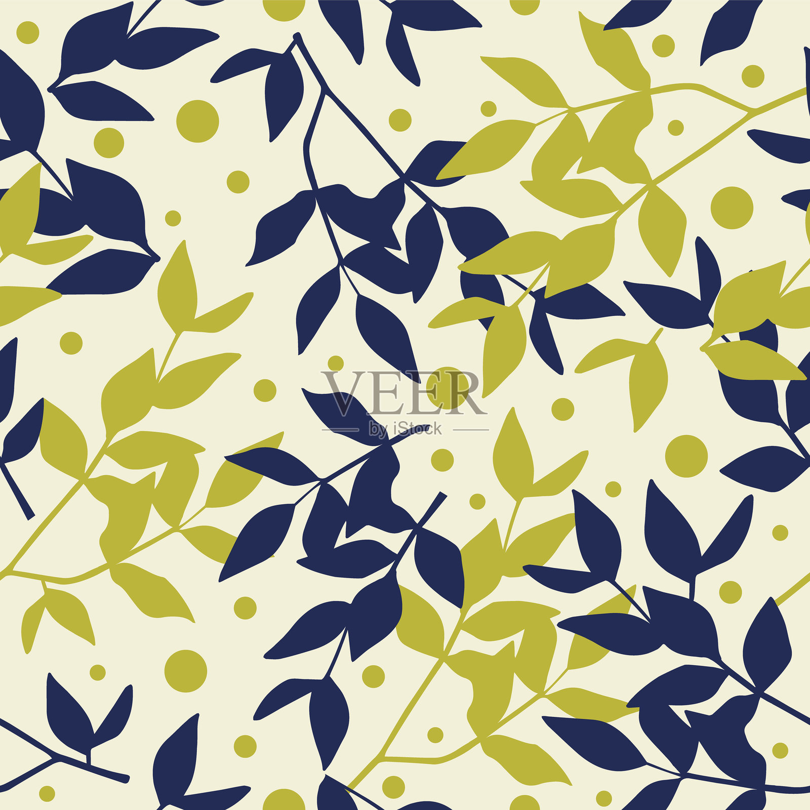 色彩缤纷的春季花卉图案。复活节庆祝装饰无缝图案。手绘卡通风格插画图片素材