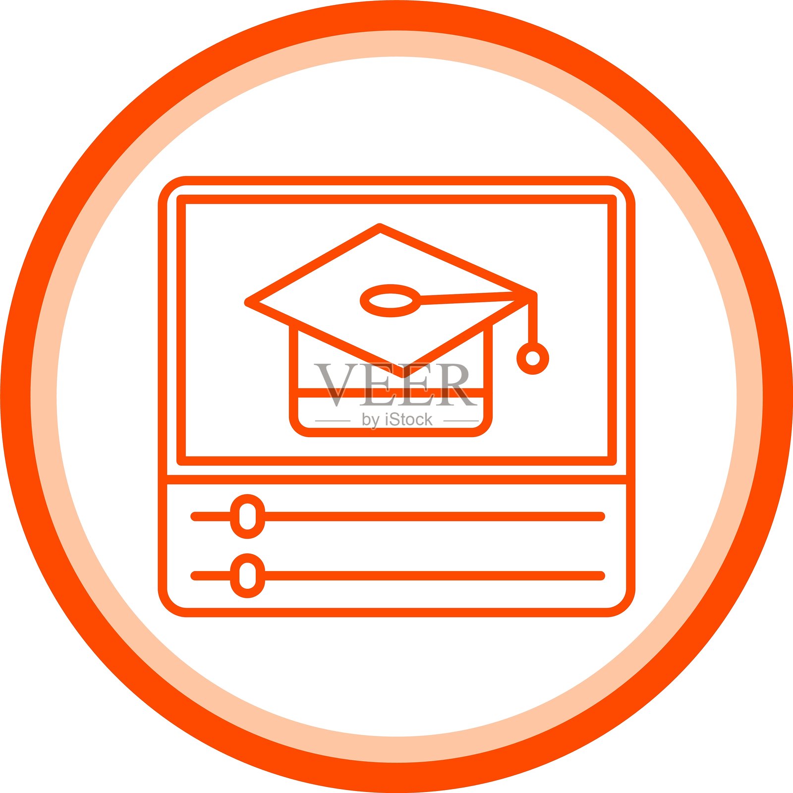 教育视频图标插画图片素材