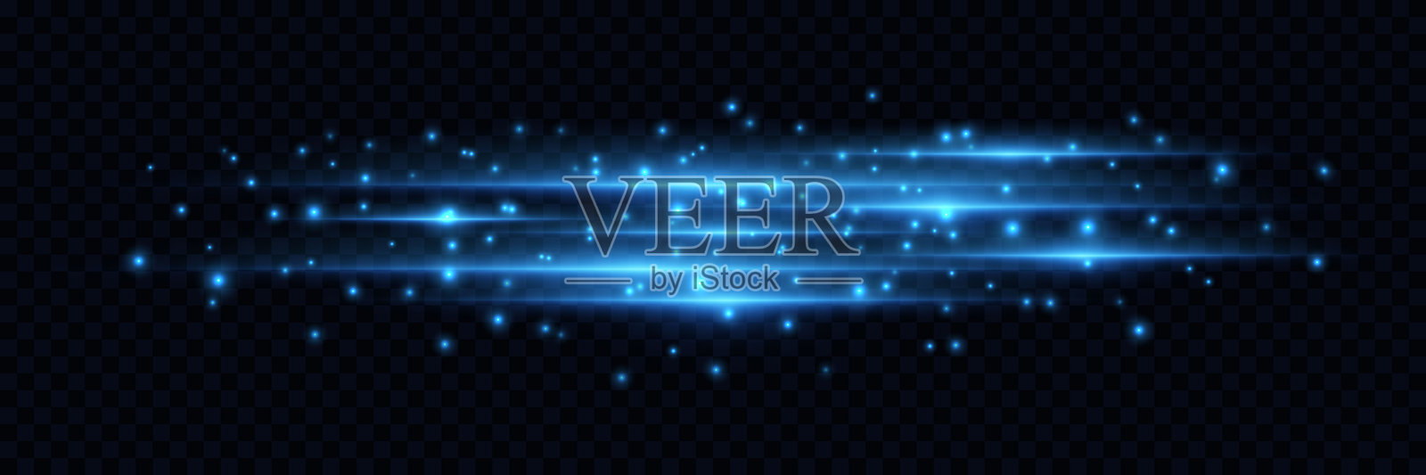 水平光晕集合。激光束，速度效果，水平光线。插画图片素材