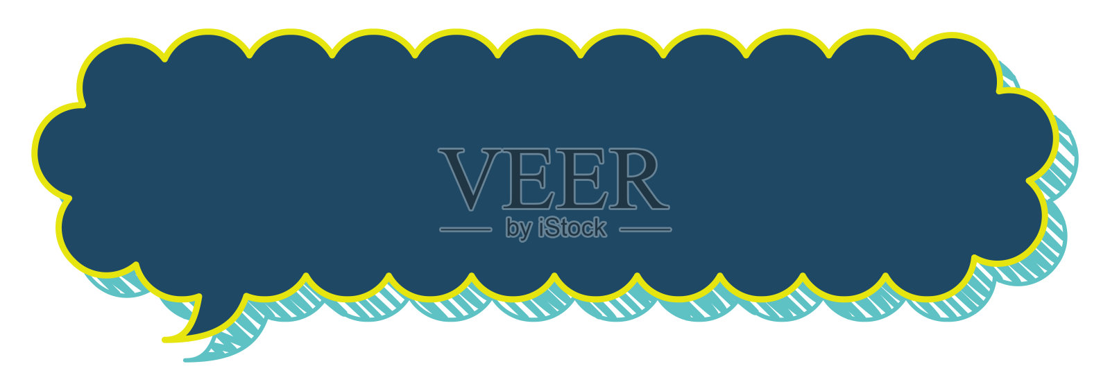 语音气泡11的矢量插图 [涂鸦阴影（紫色）]插画图片素材