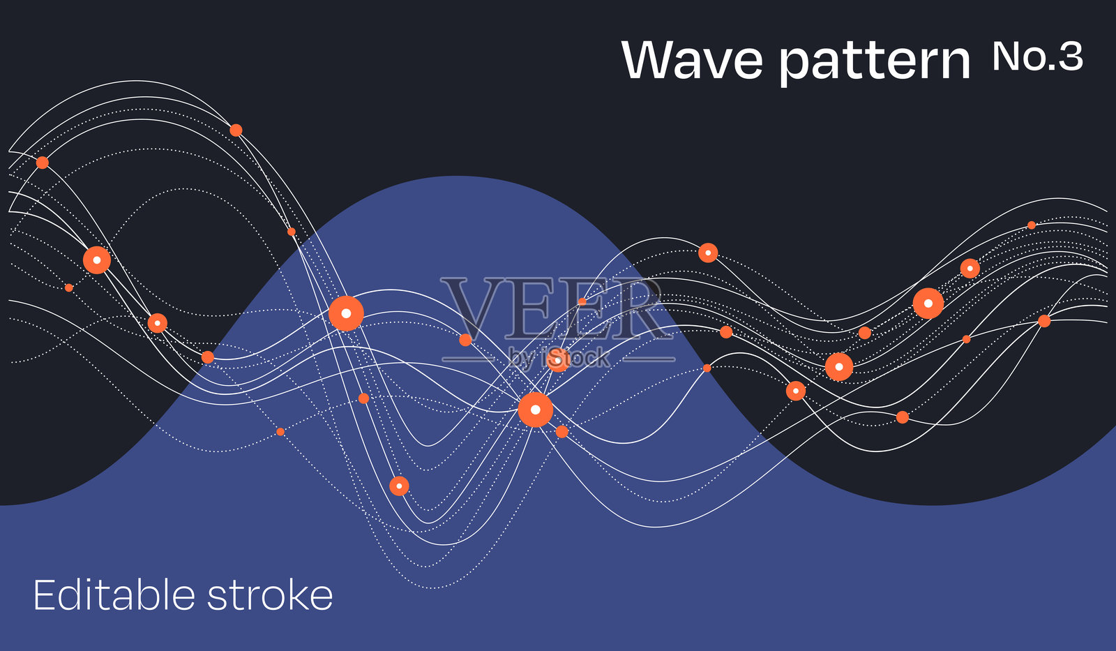 抽象波浪科技背景插画图片素材