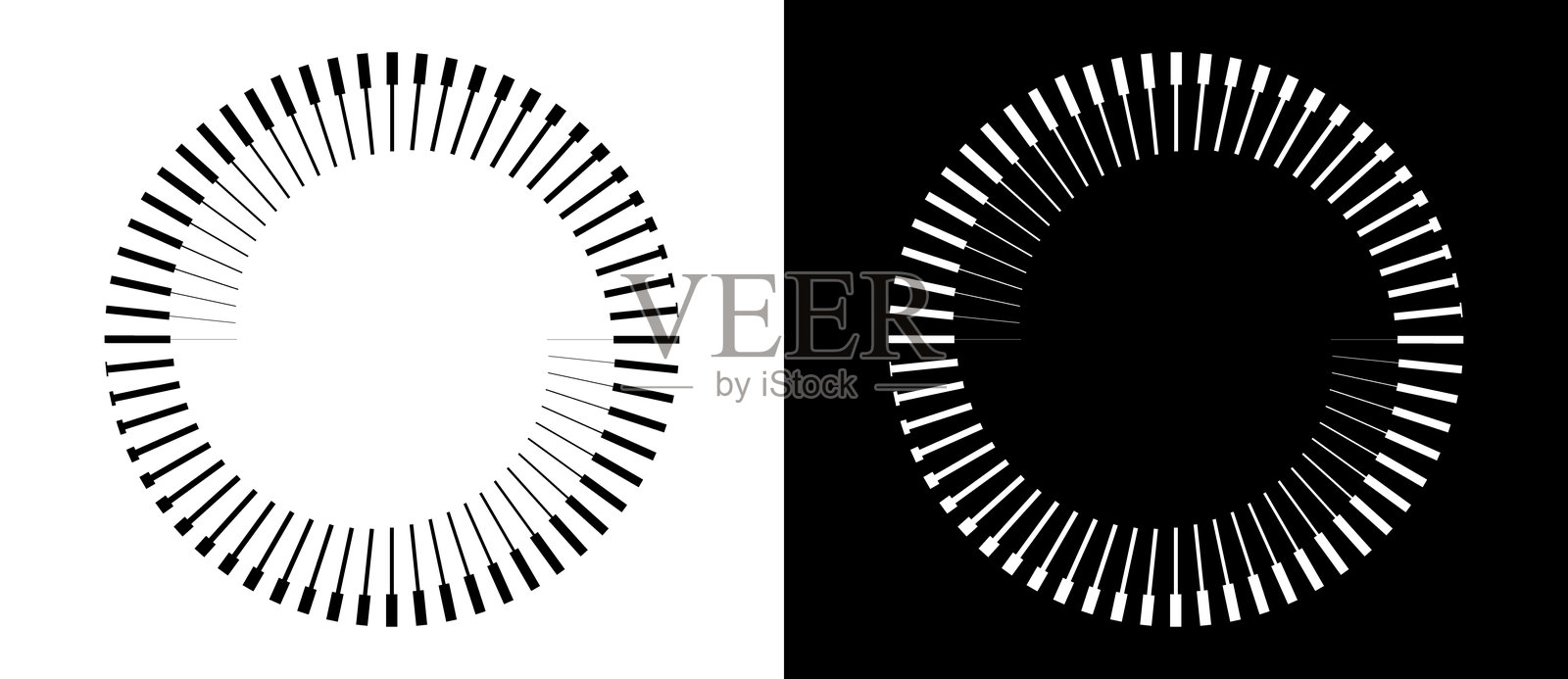 动态抽象矢量背景或标志或图标的螺旋线。阴阳符号。黑色螺旋在白色背景上，白色螺旋在黑色背景上。插画图片素材