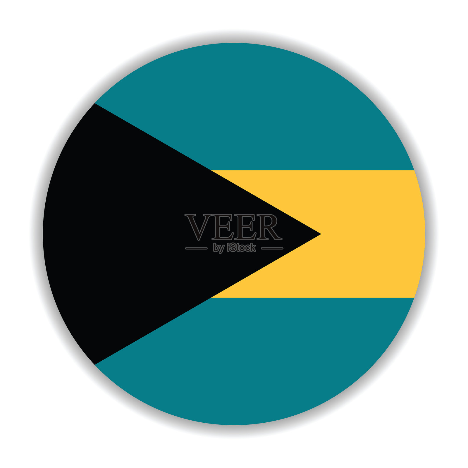 巴哈马圆形国旗插画图片素材