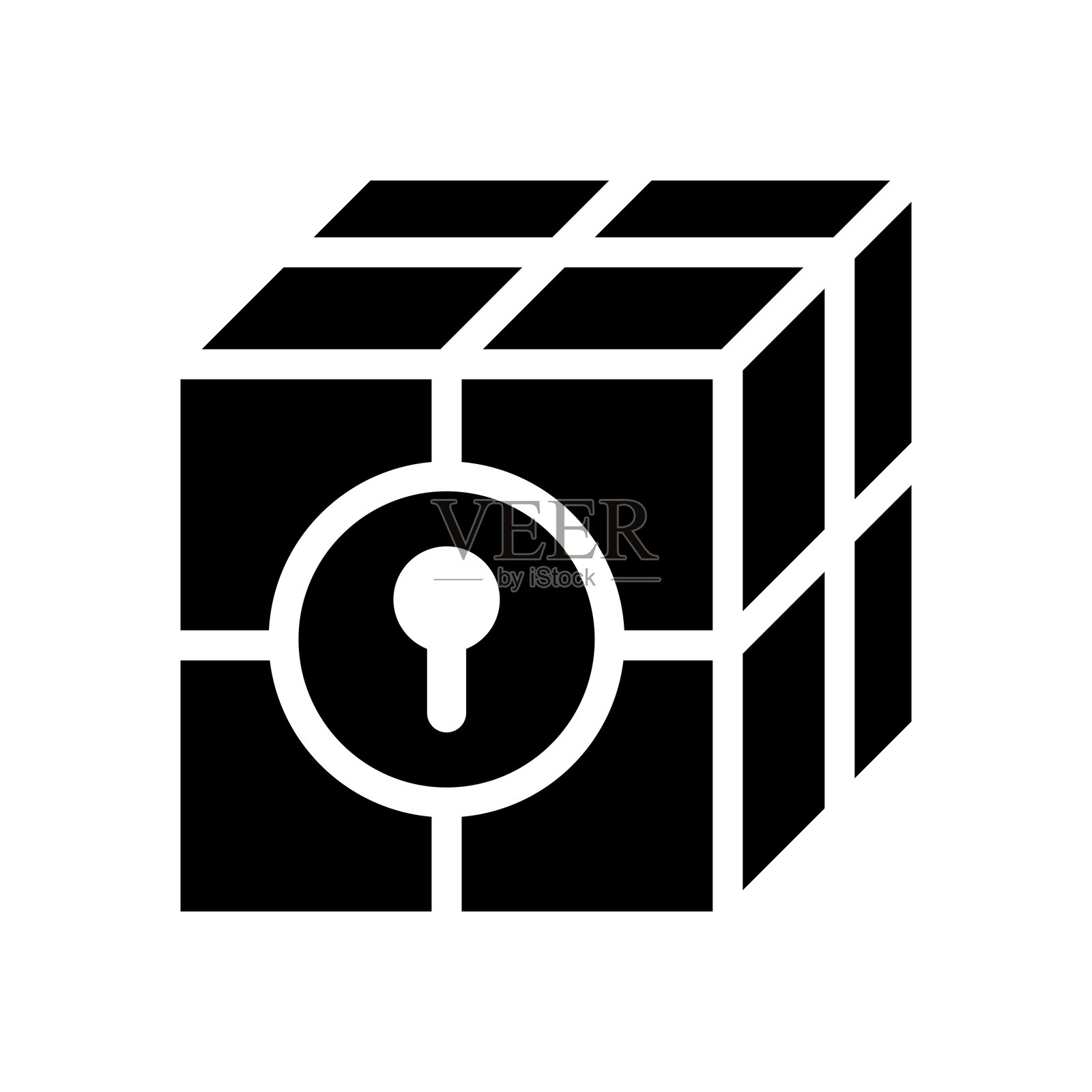 扁平图标风格的区块链图标插画图片素材