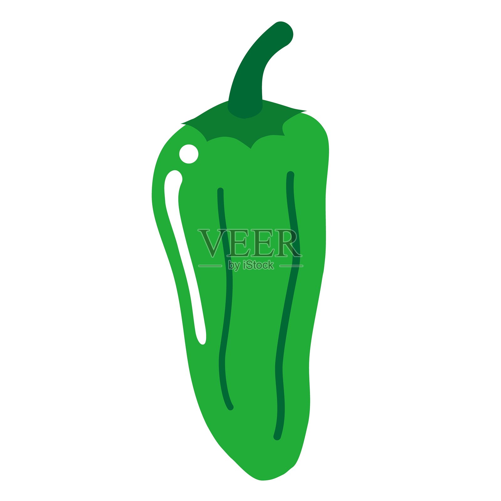 独立于白色背景的狮子椒图标插画图片素材